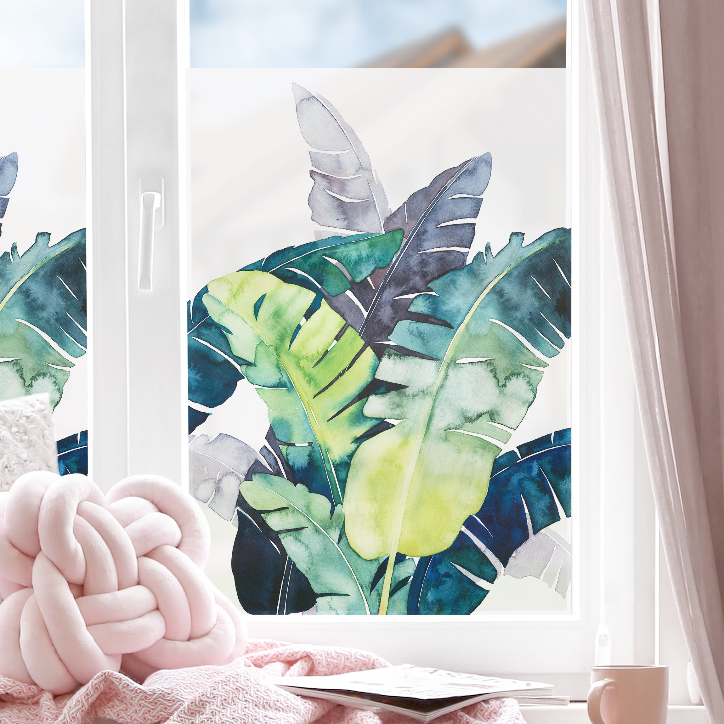 Fensterfolie Exotisches Blattwerk - Banane