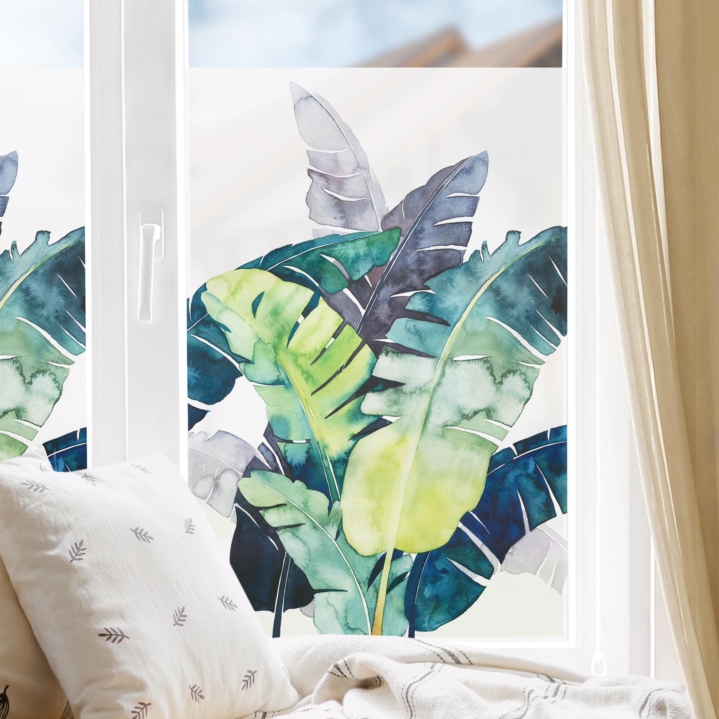 Fensterfolie Exotisches Blattwerk - Banane