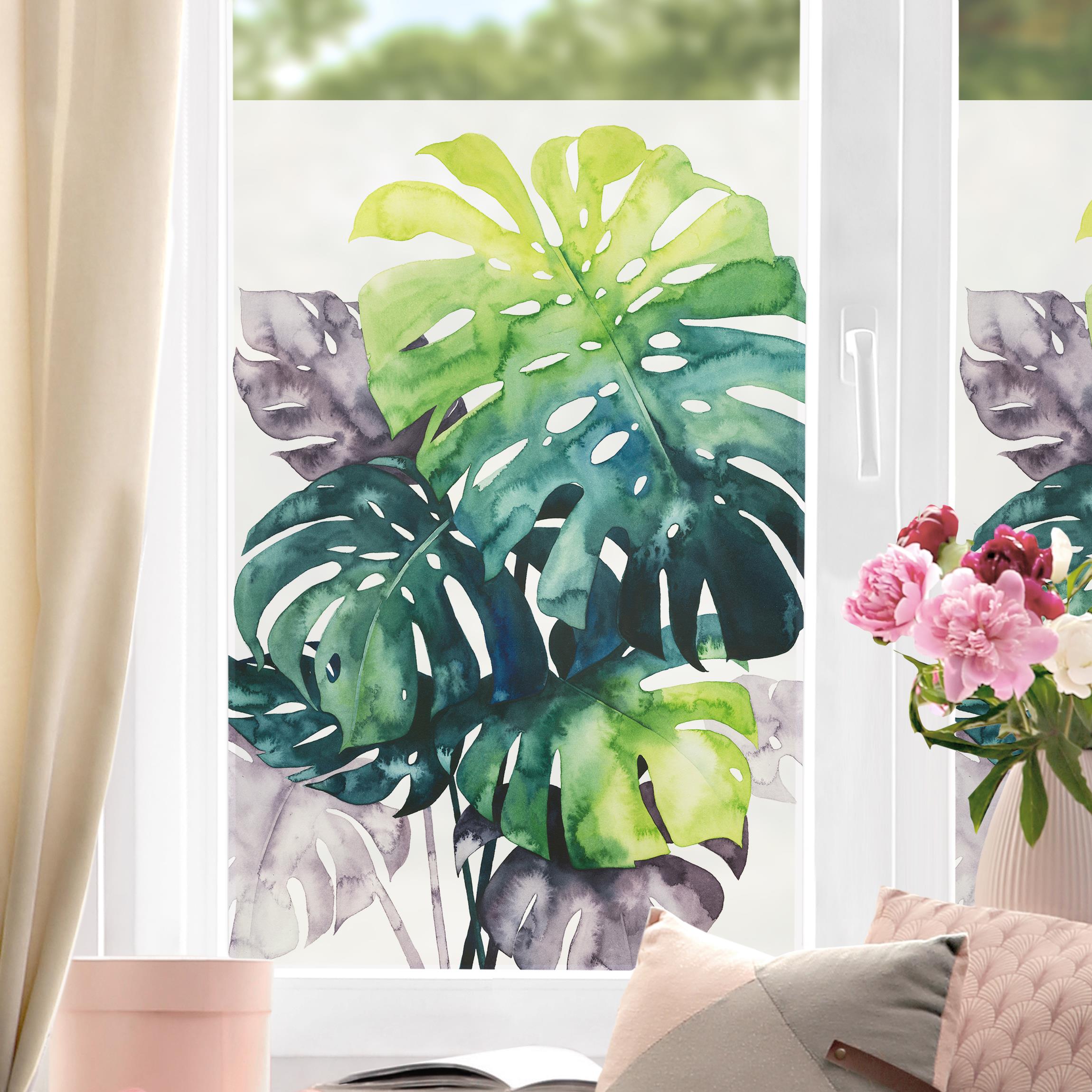Fensterfolie Exotisches Blattwerk - Monstera