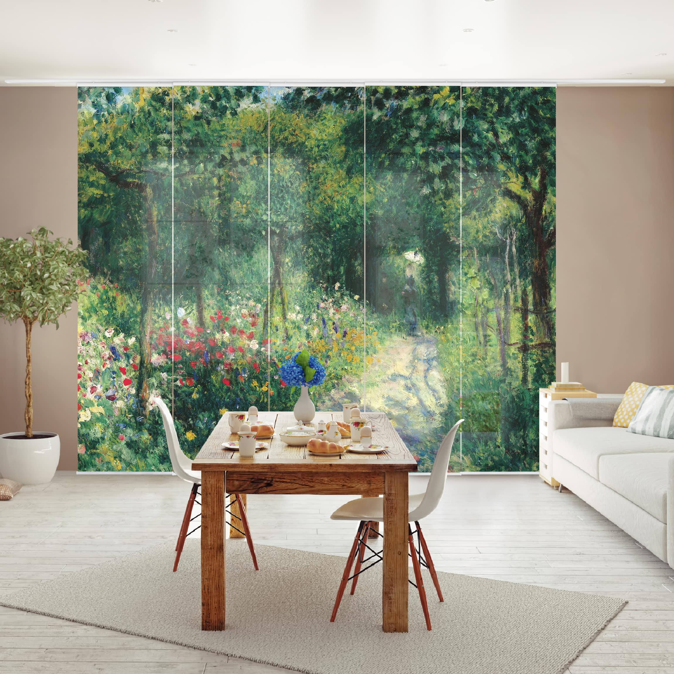 Schiebegardine Set Auguste Renoir - Frauen im Garten