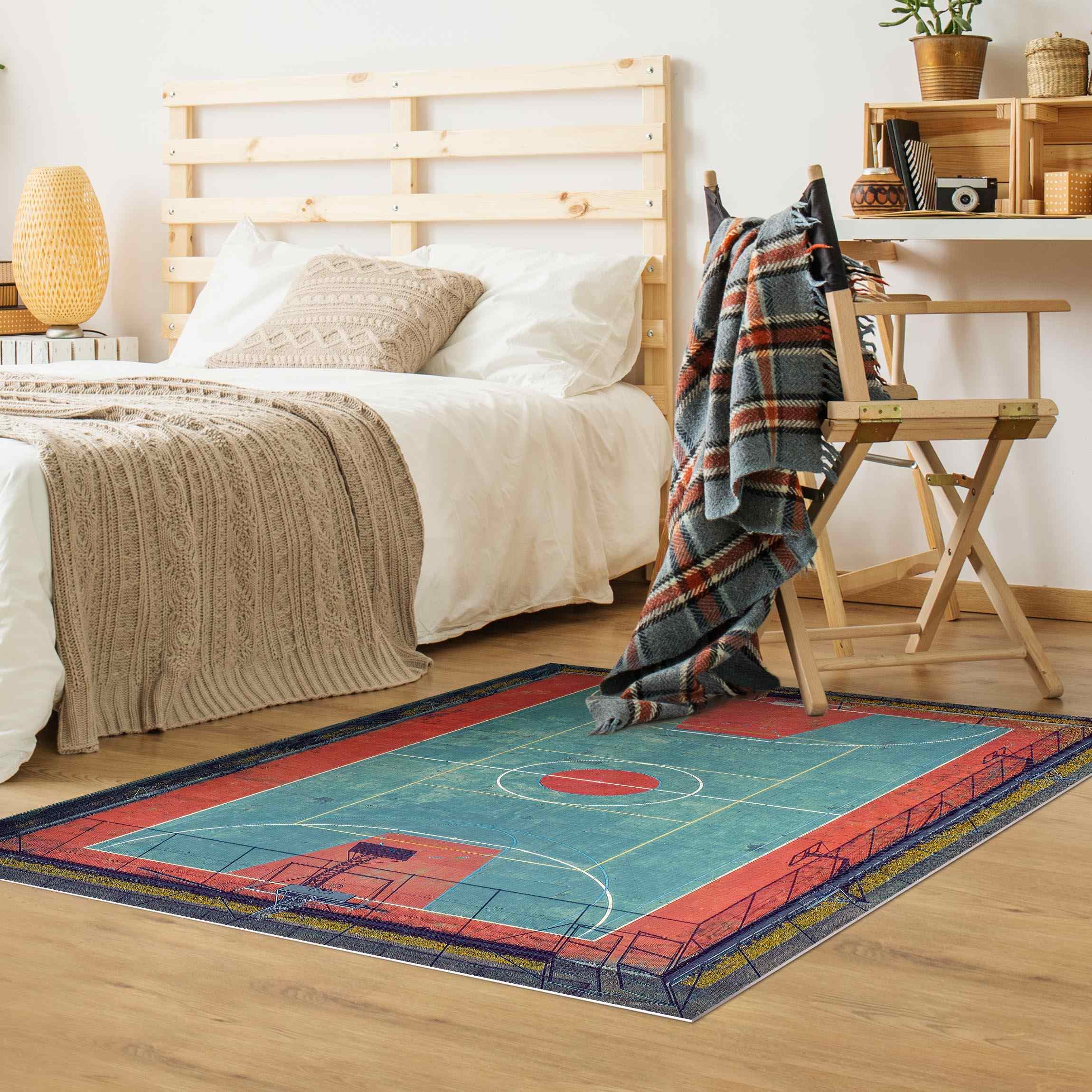 Vinylteppich Top View Spielfeld Basketball