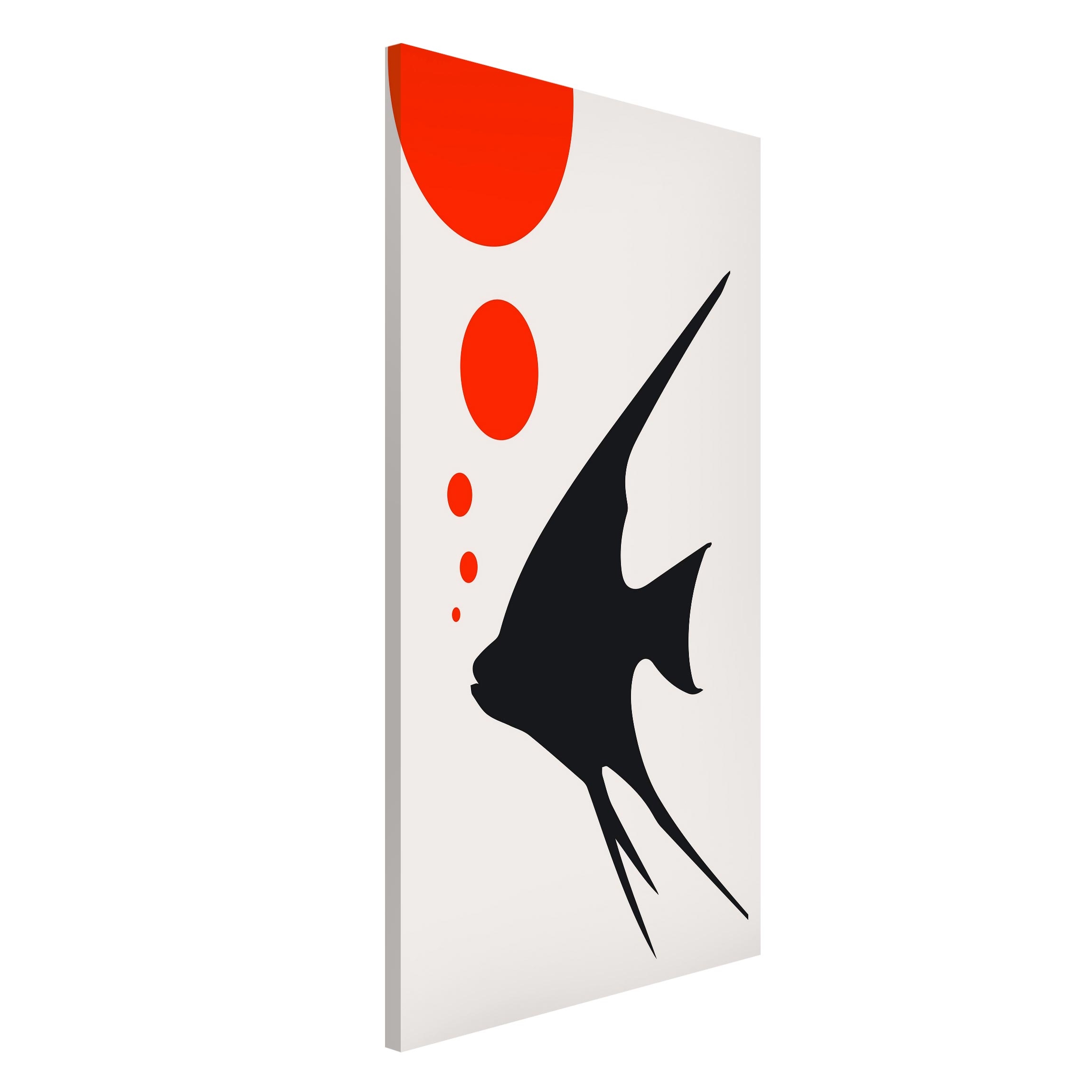 Magnettafel Fisch mit Roten Blasen
