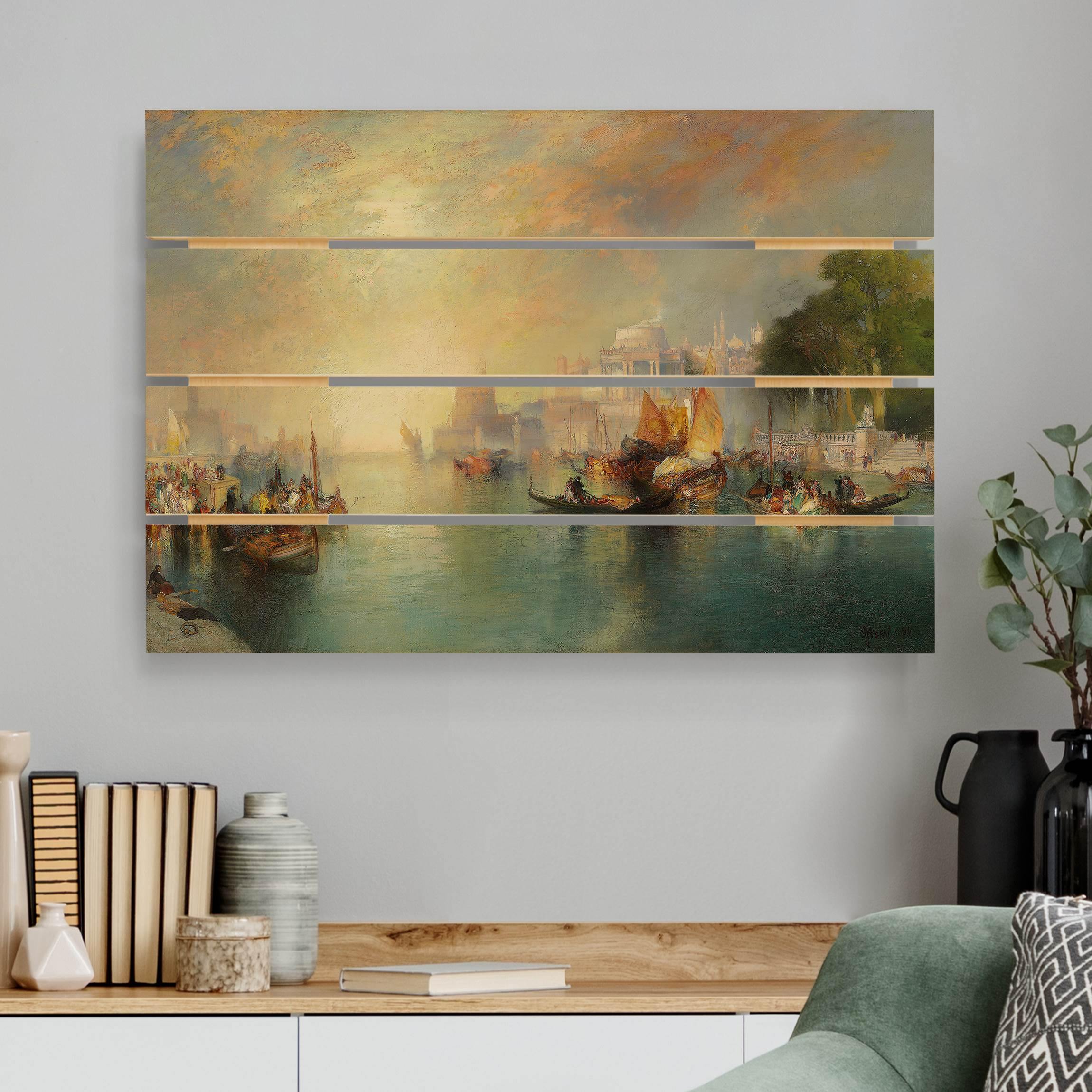 Holzbild Plankenoptik - Querformat Thomas Moran - Arabian Nights Fantasy