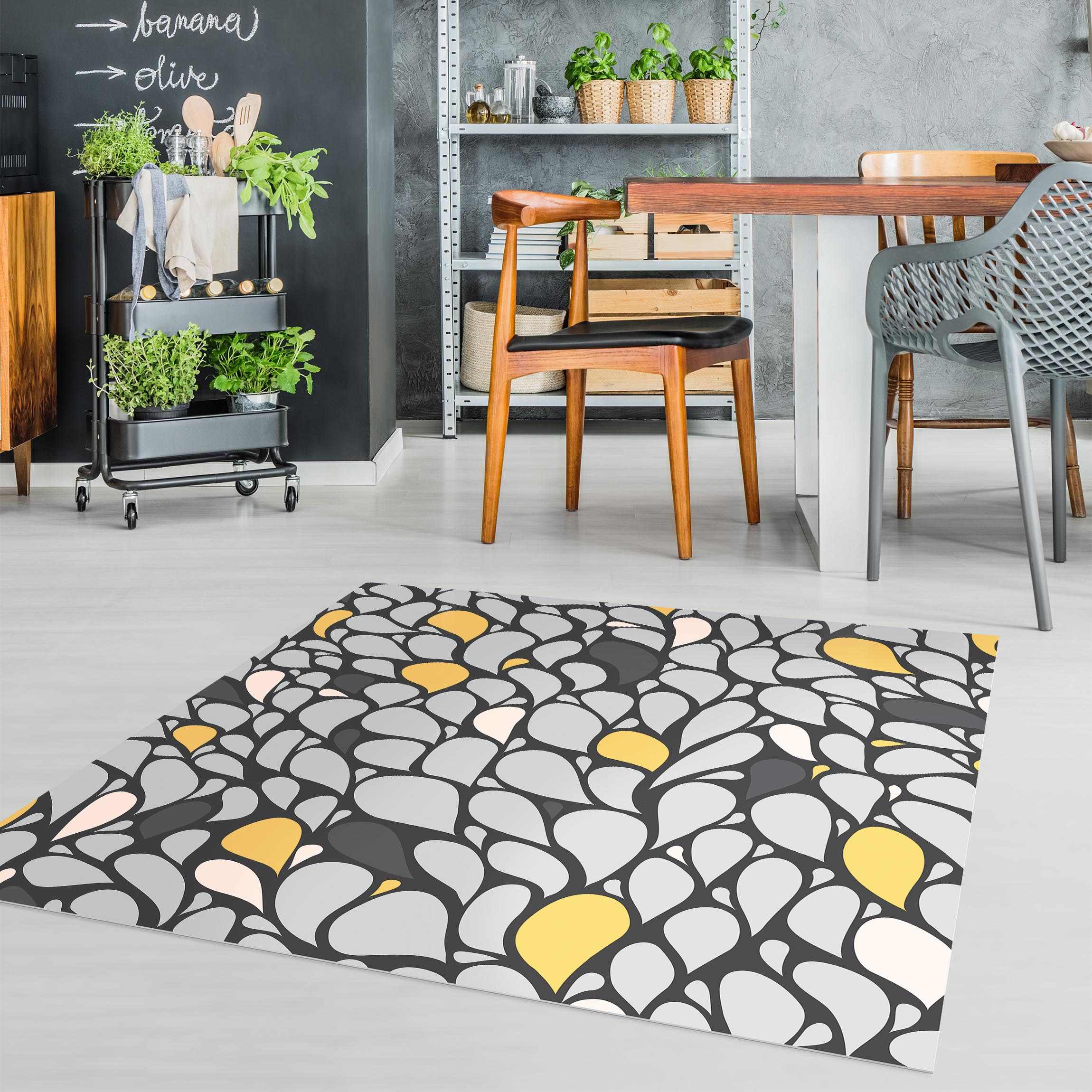 Vinylteppich Natürliches Muster Tropfen klein und groß