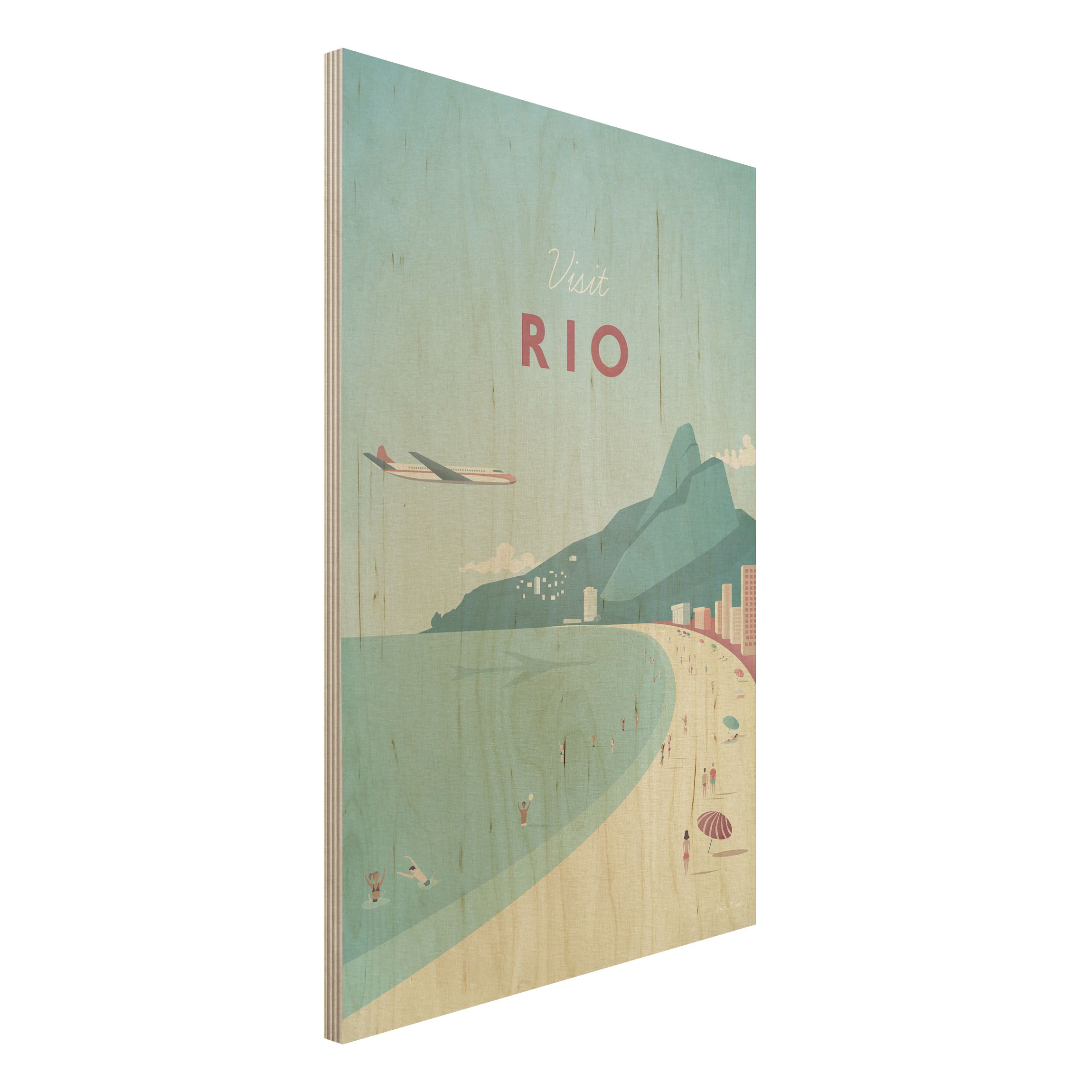 Holzbild - Hochformat 2:3 Reiseposter - Rio de Janeiro