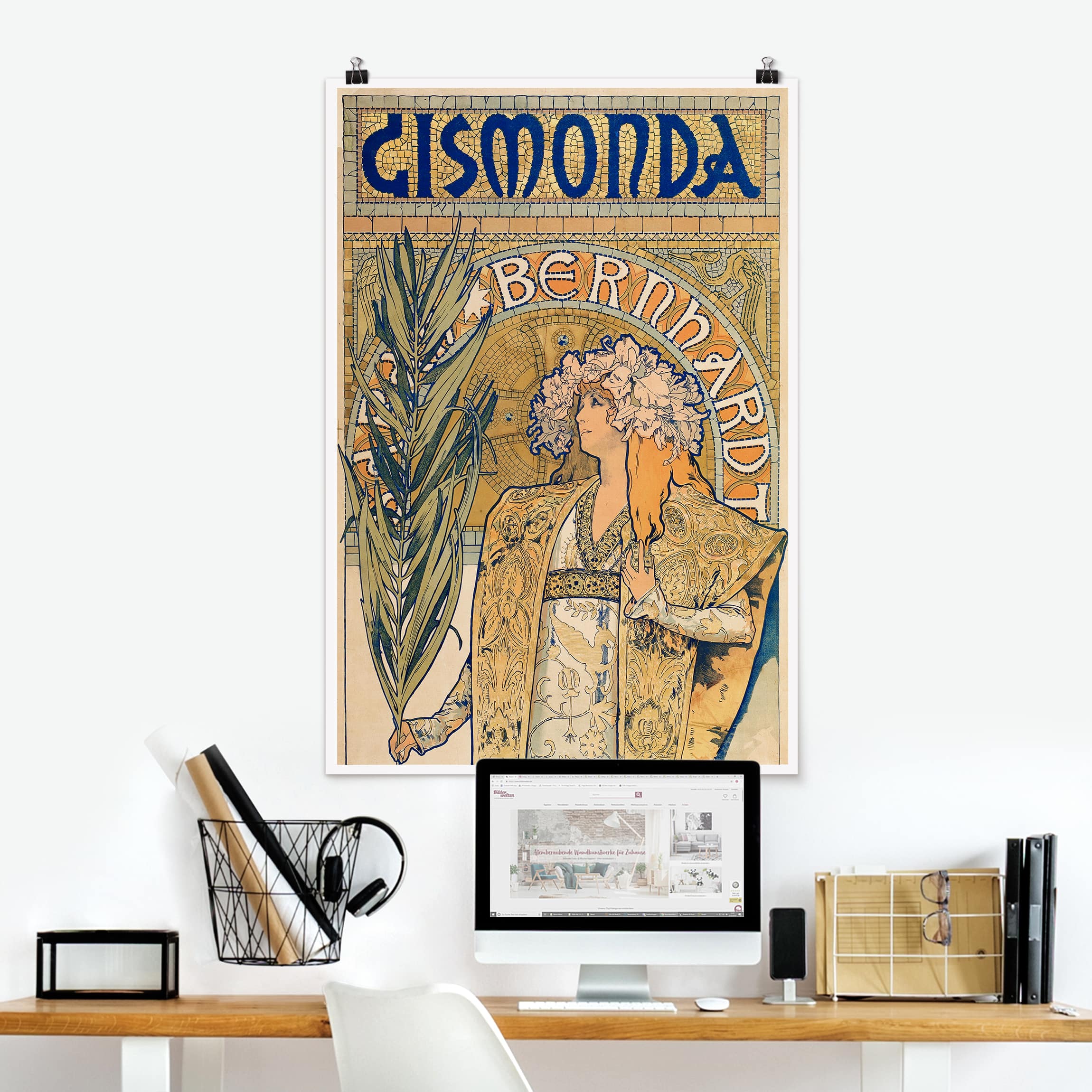 Poster - Hochformat Alfons Mucha - Plakat für Theaterstück Gismonda