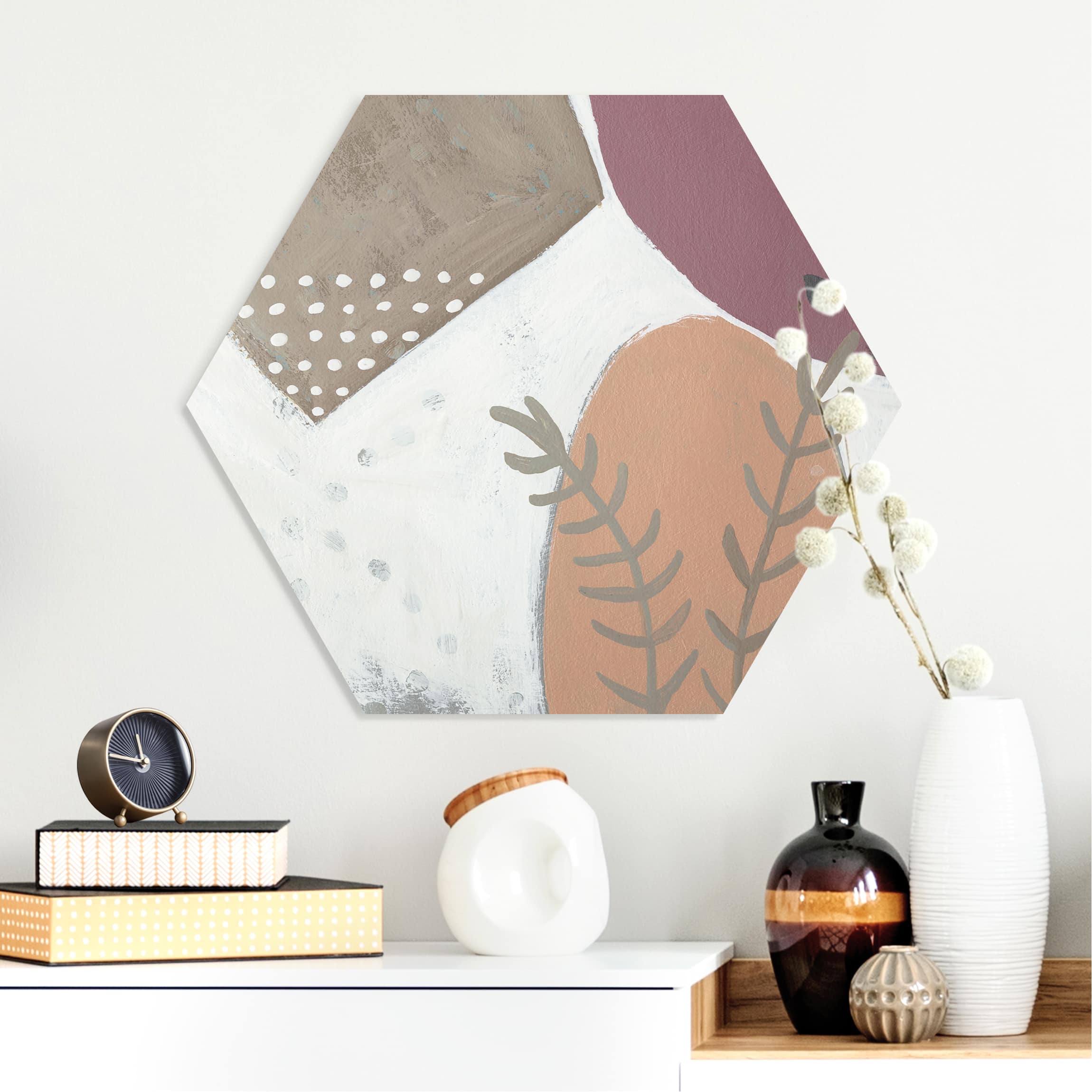 Hexagon-Forexbild Karneval der Formen in Lachs II