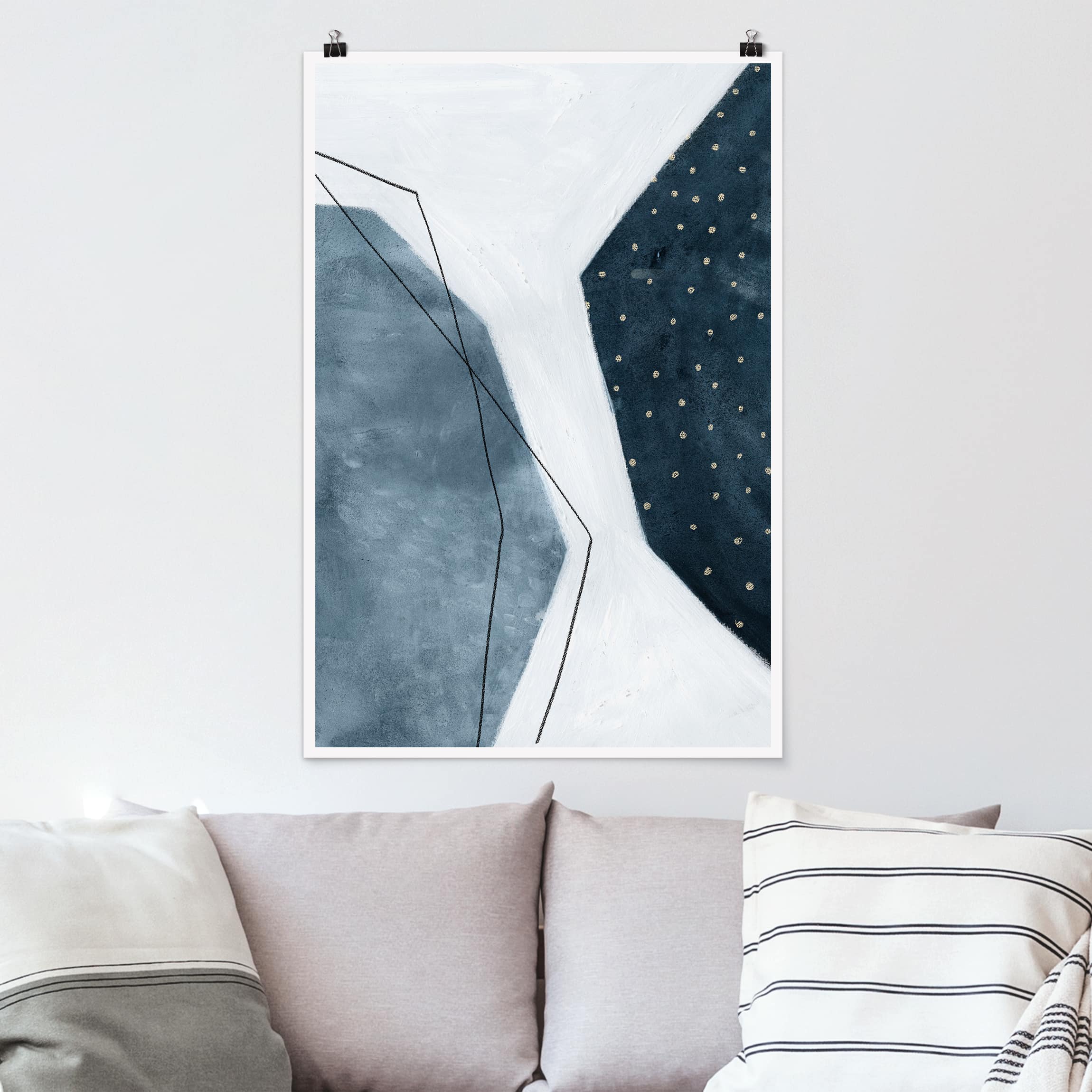 Poster - Hochformat Punkte im Dialog III