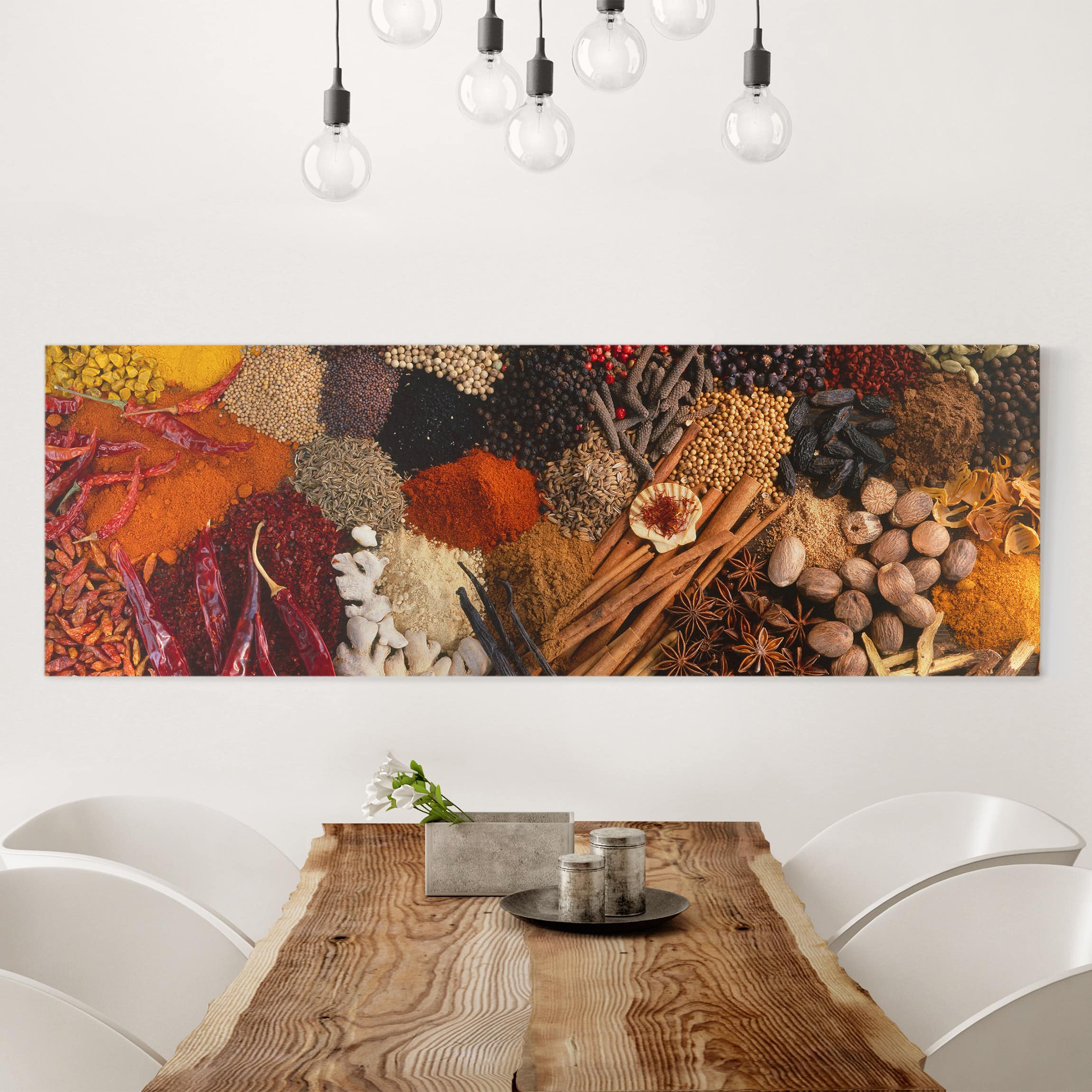 Leinwandbild - Panorama Exotische Gewürze