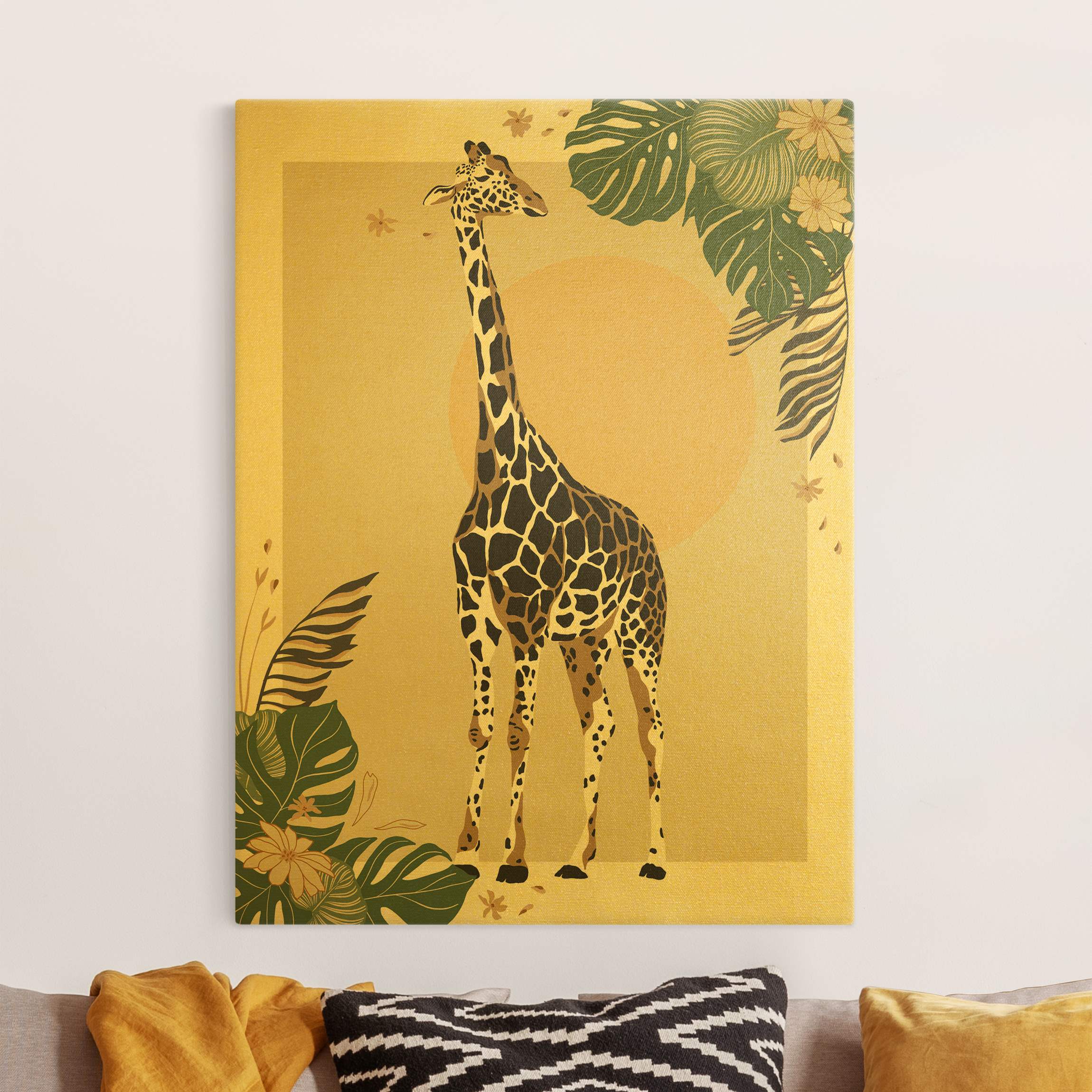Leinwandbild Safari Tiere - Giraffe