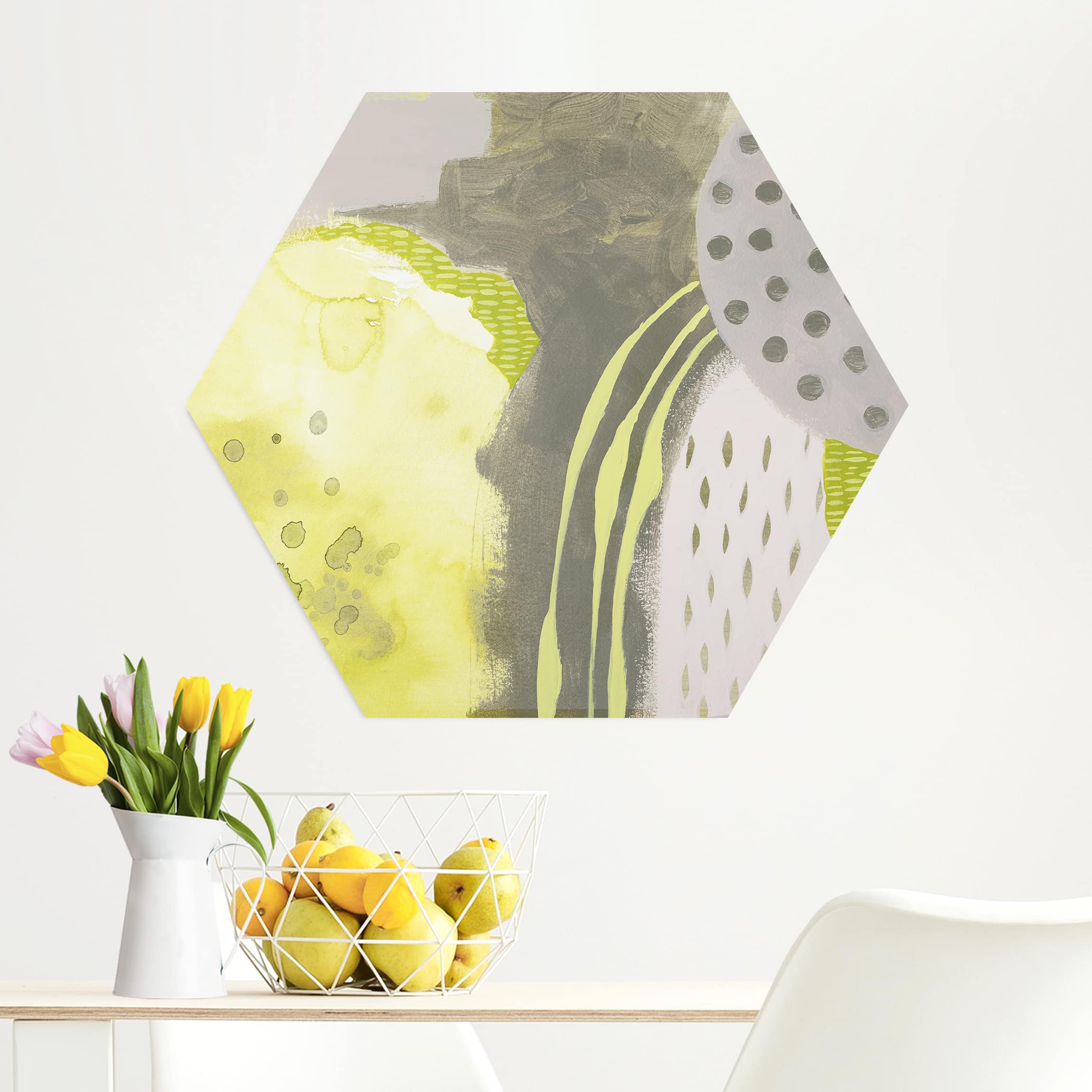 Hexagon-Alu-Dibond Bild Sonnenflecken II