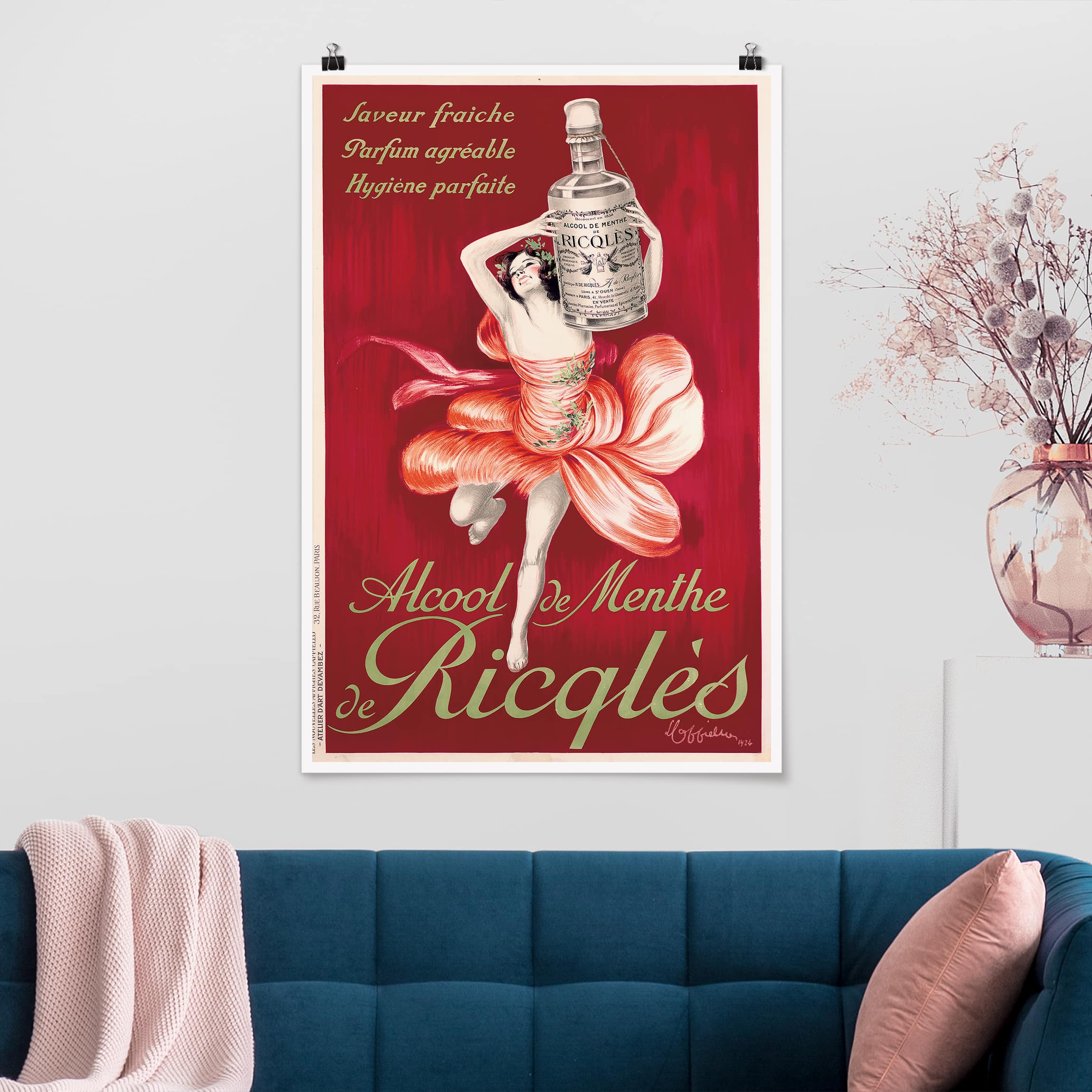 Poster - Hochformat Leonetto Cappiello - Ricqles Minzalkohol