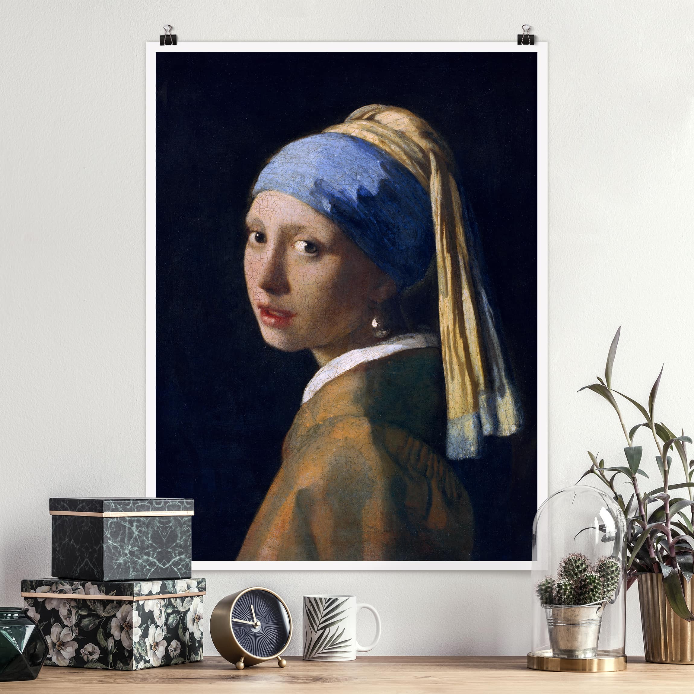 Poster Kunstdruck Jan Vermeer van Delft - Das Mädchen mit dem Perlenohrgehänge