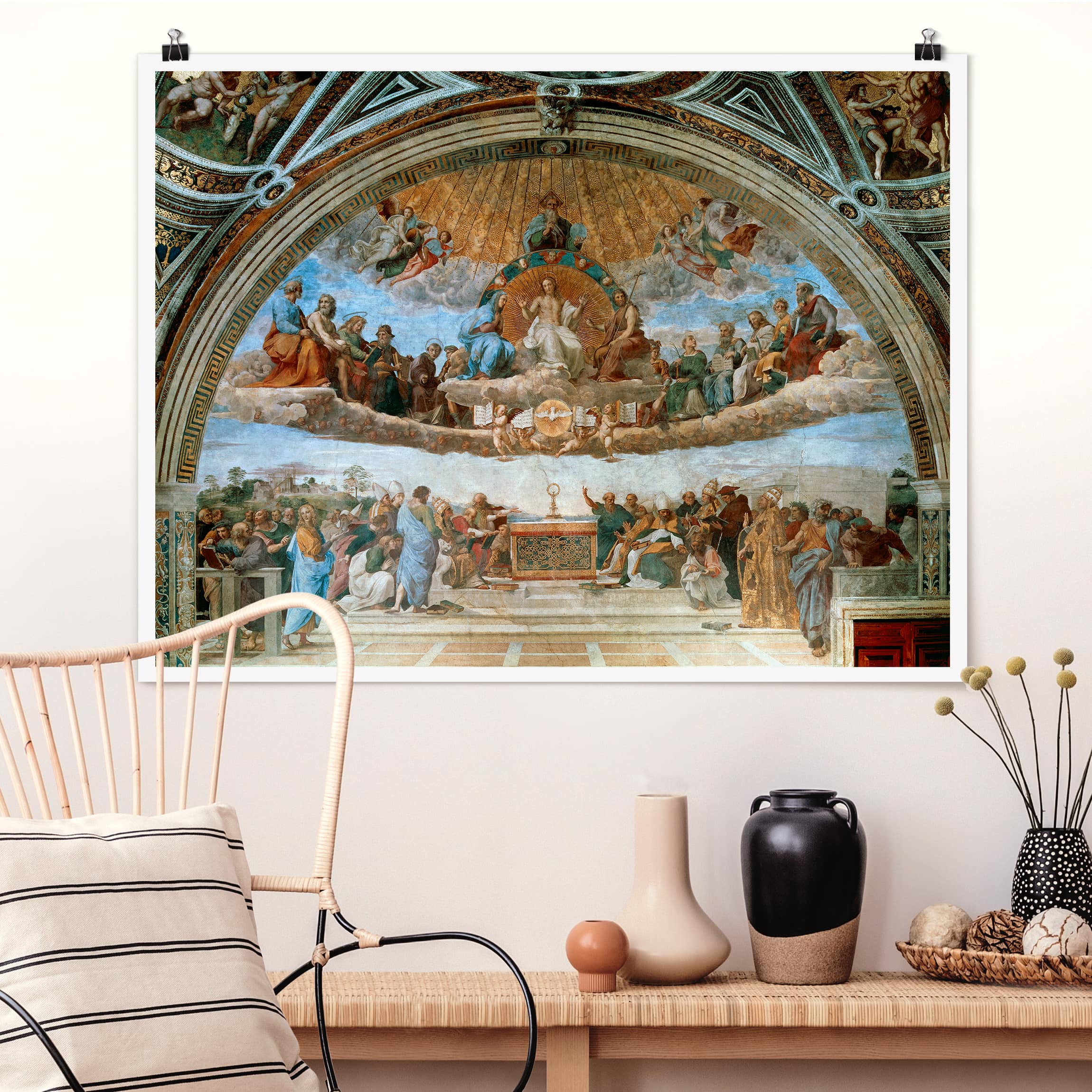 Poster - Querformat Raffael - Disput über das Sakrament