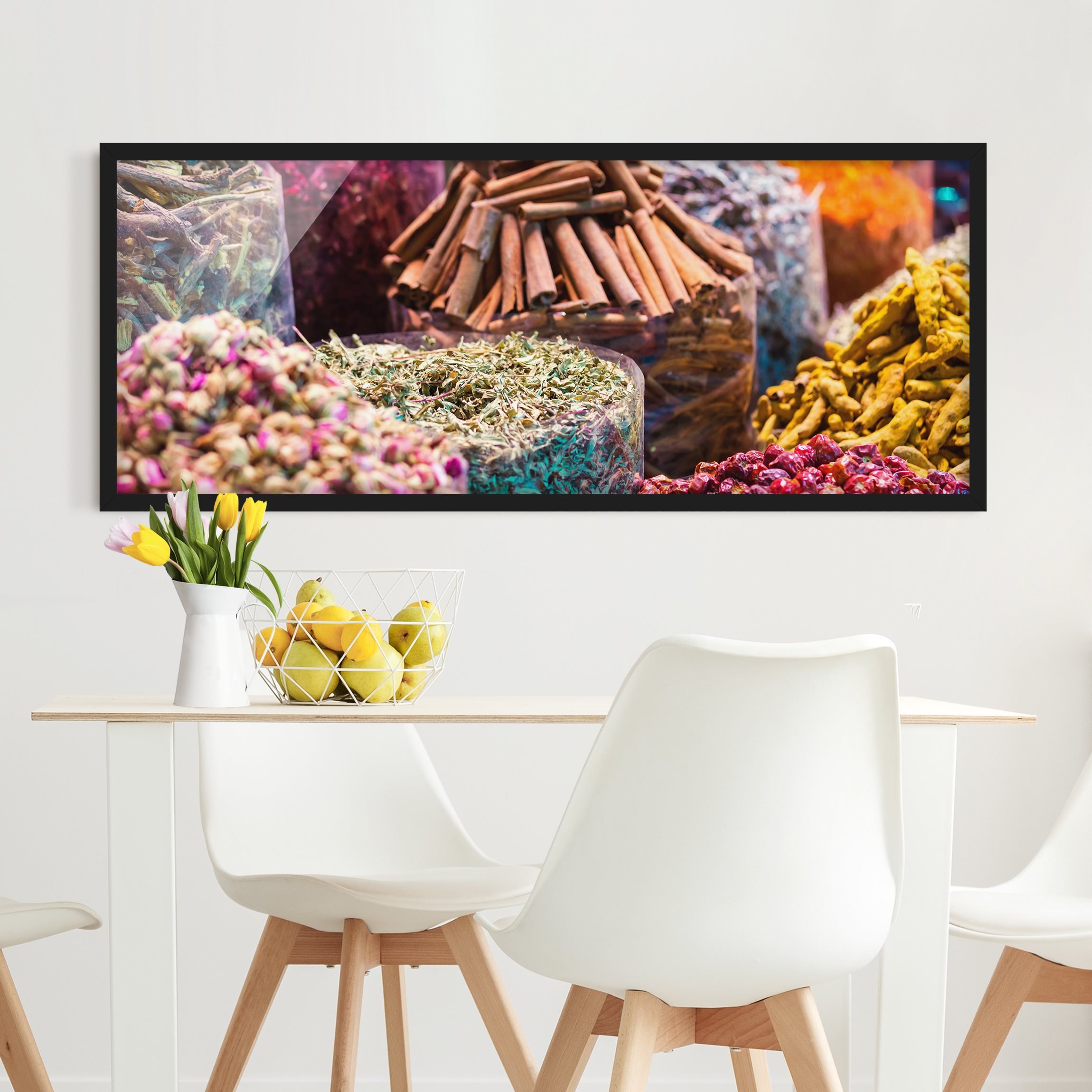 Bild mit Rahmen Farbenfrohe Gewürze