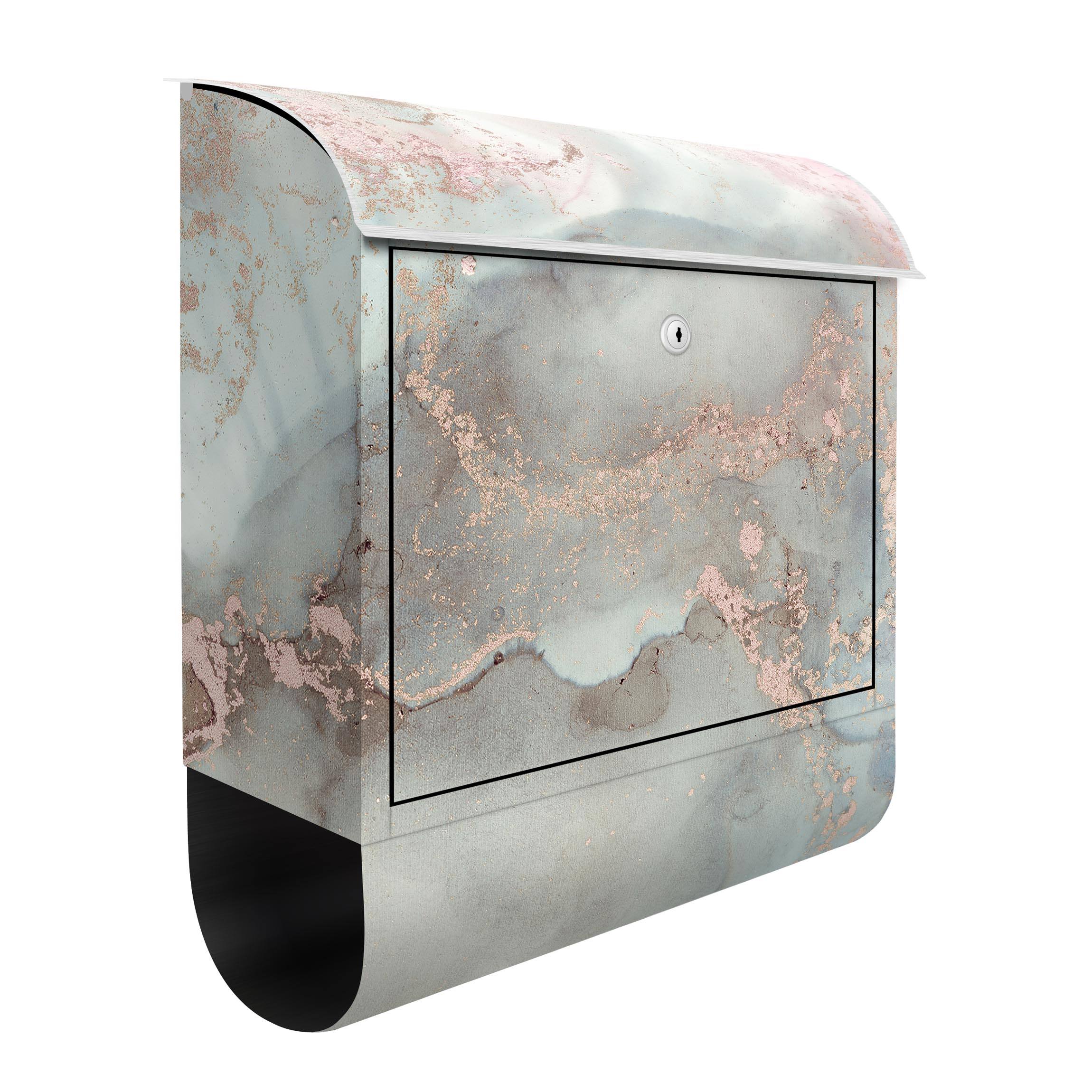 Briefkasten Farbexperimente Marmor Pastell und Gold