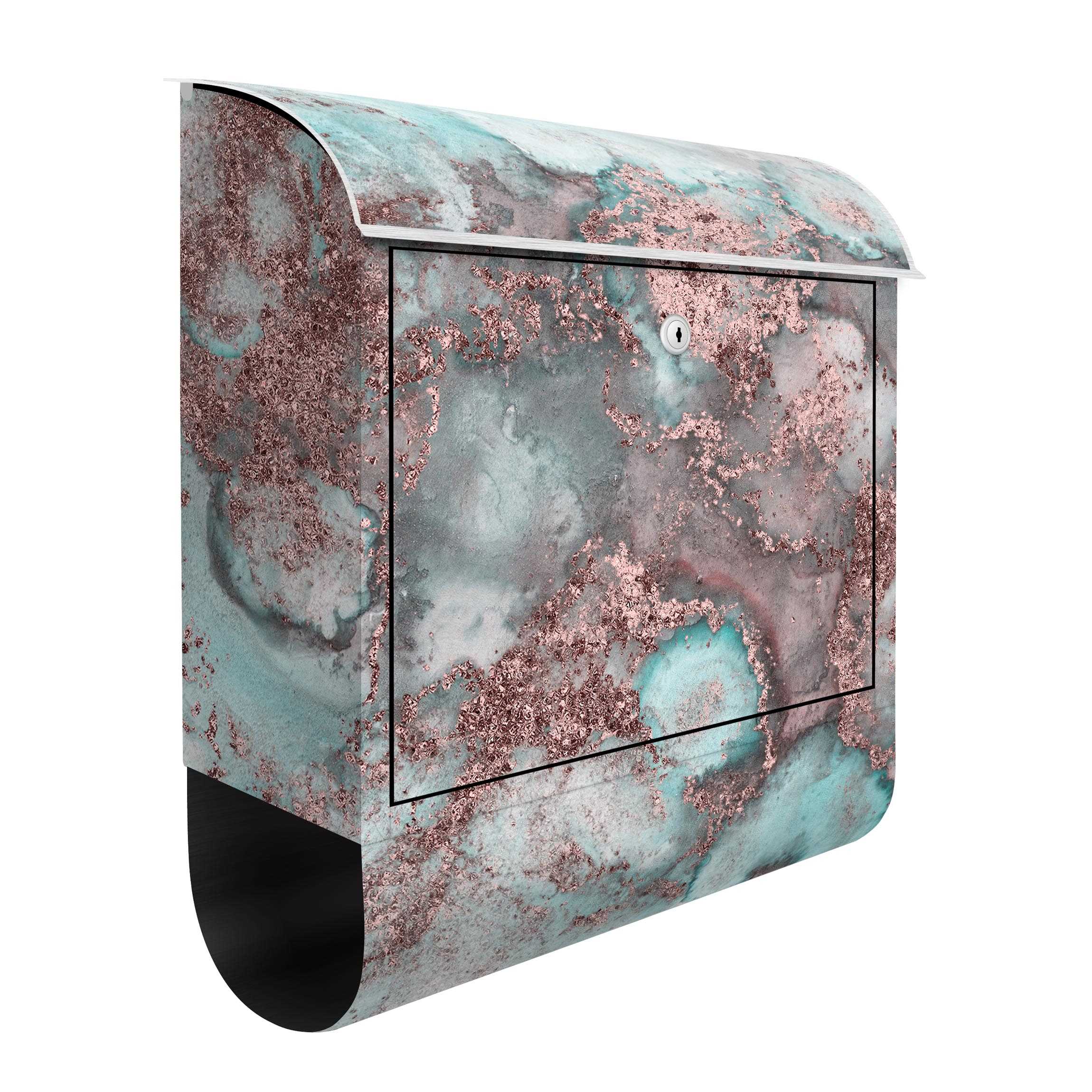 Briefkasten Farbexperimente Marmor Topaz und Kupfer