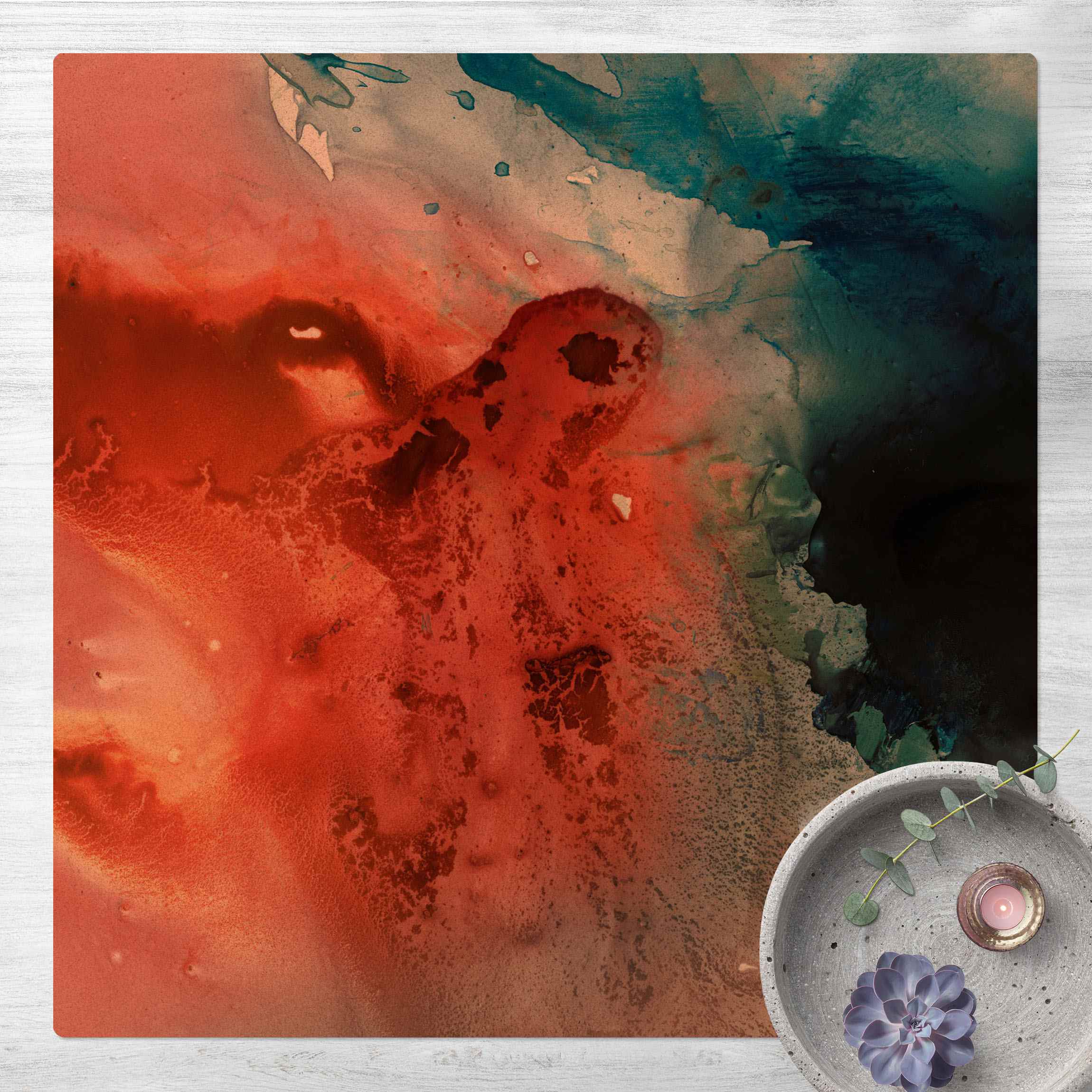 Kork-Teppich Farbige Wasserspiele