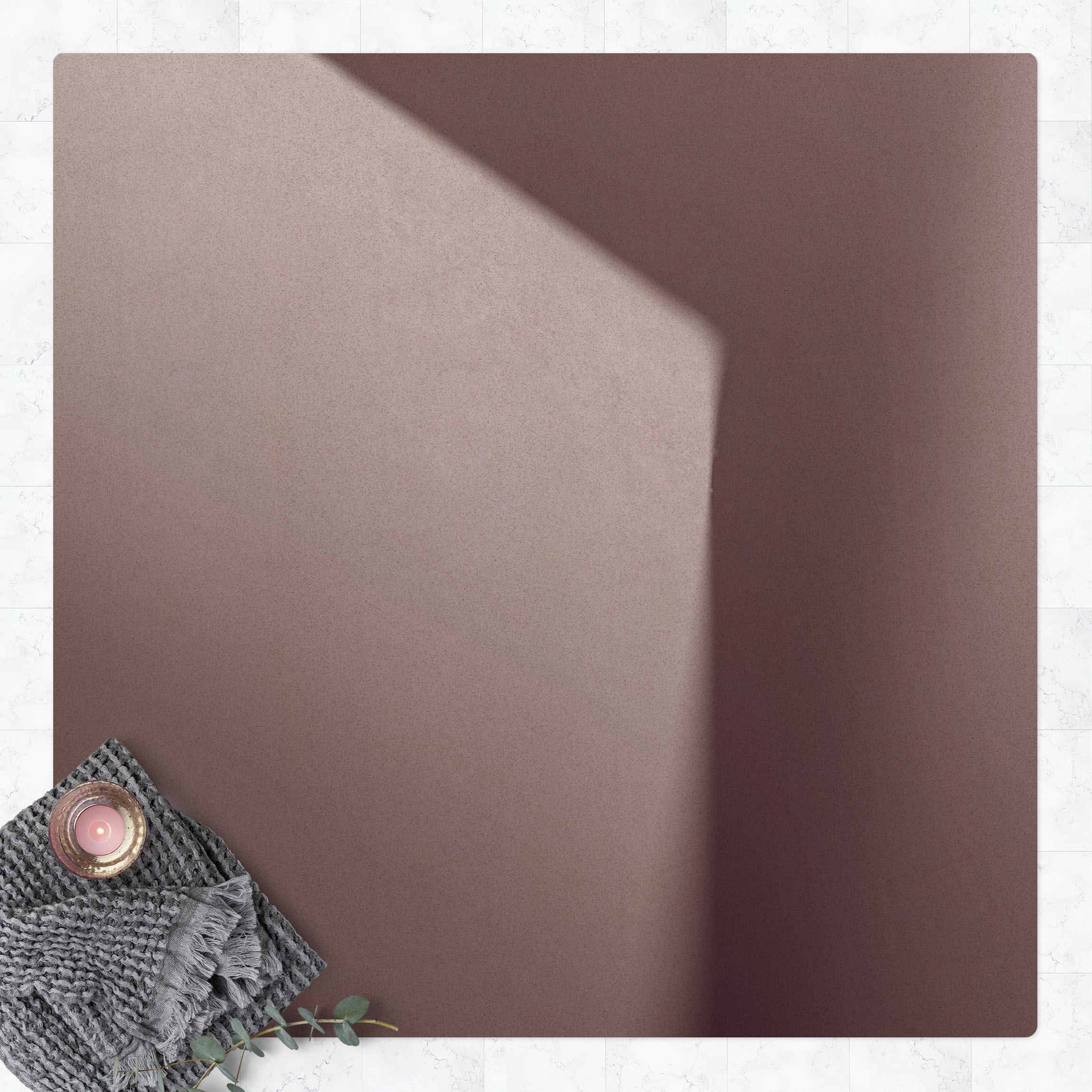 Kork-Teppich Farbiges Schattenspiel Blau