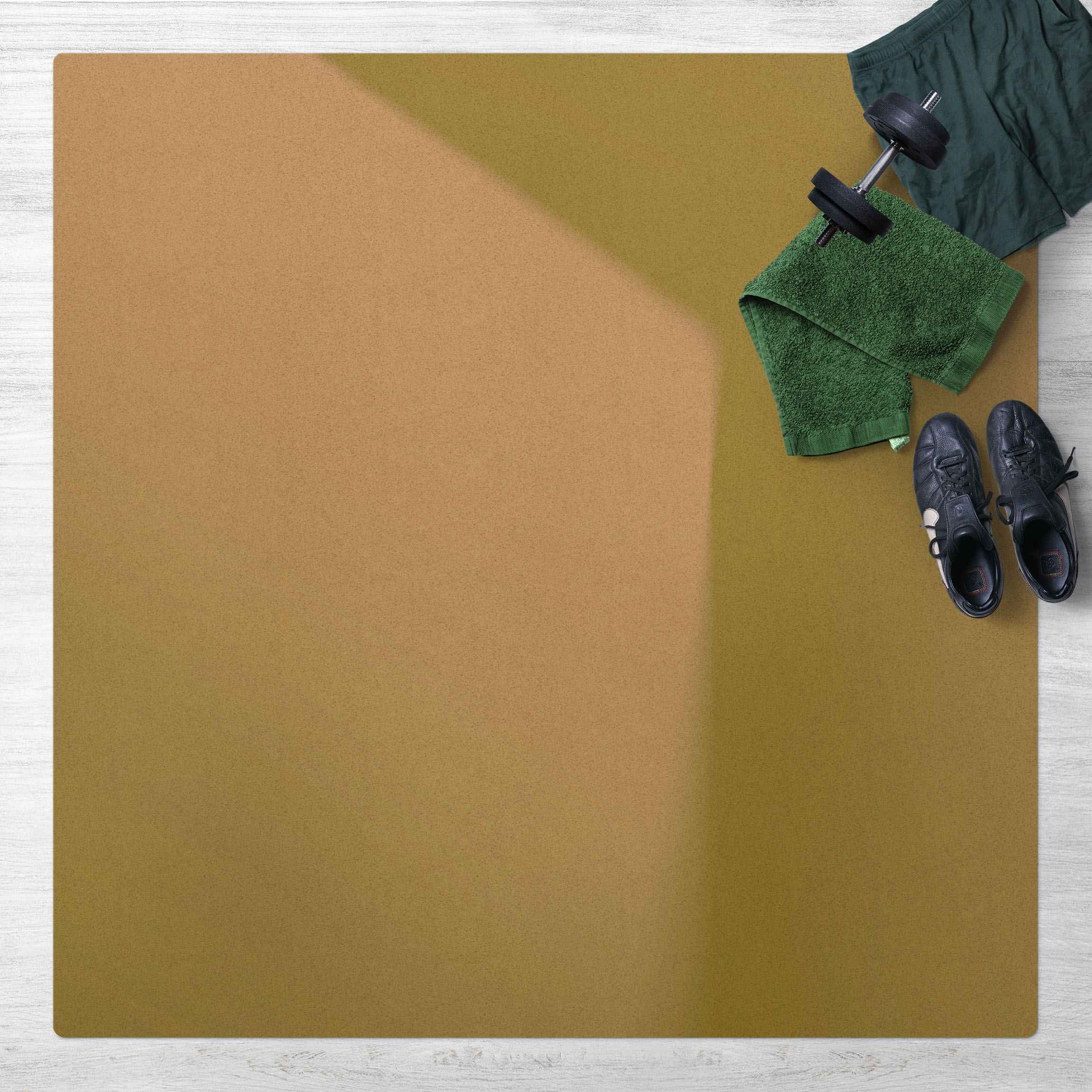 Kork-Teppich Farbiges Schattenspiel Grün