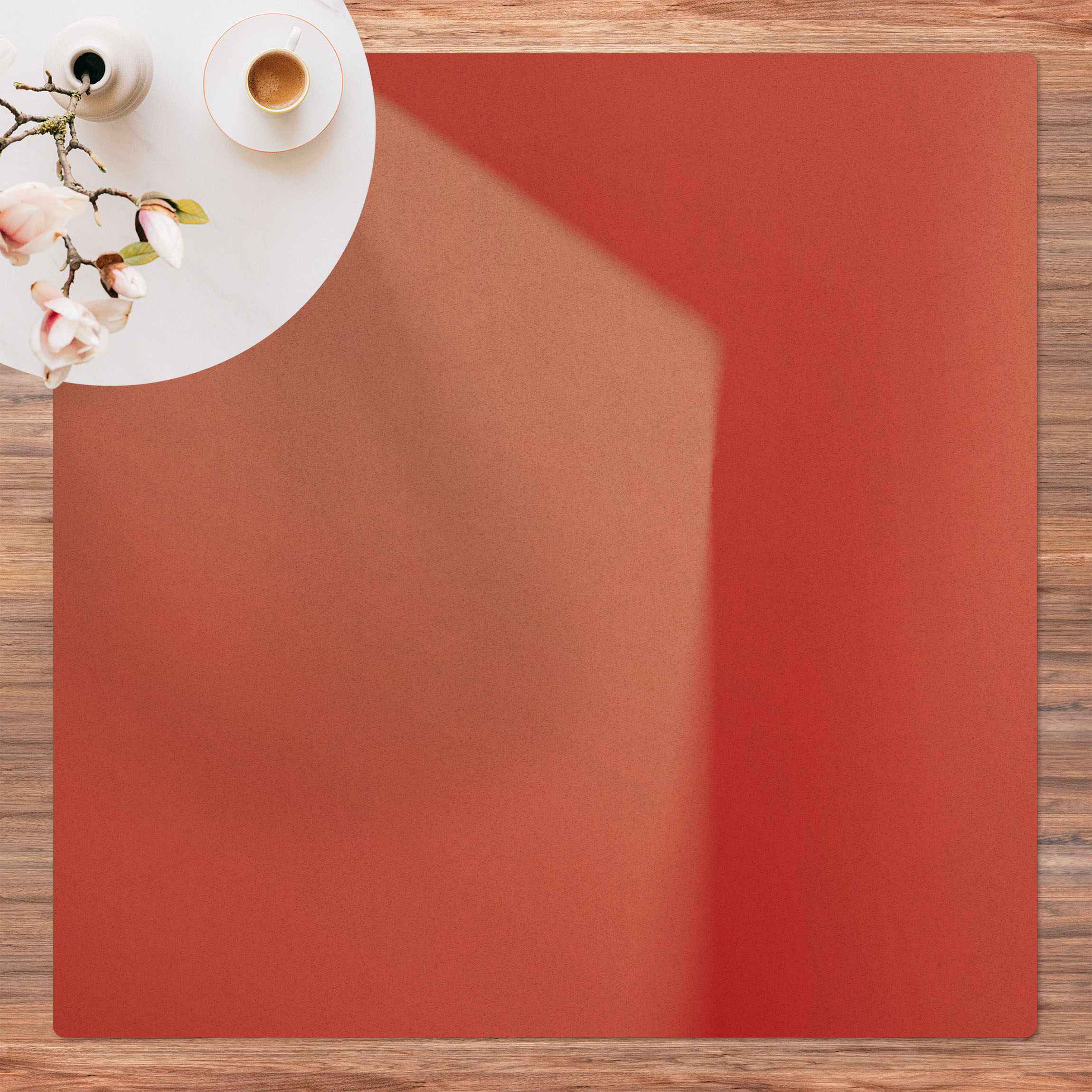 Kork-Teppich Farbiges Schattenspiel Pink