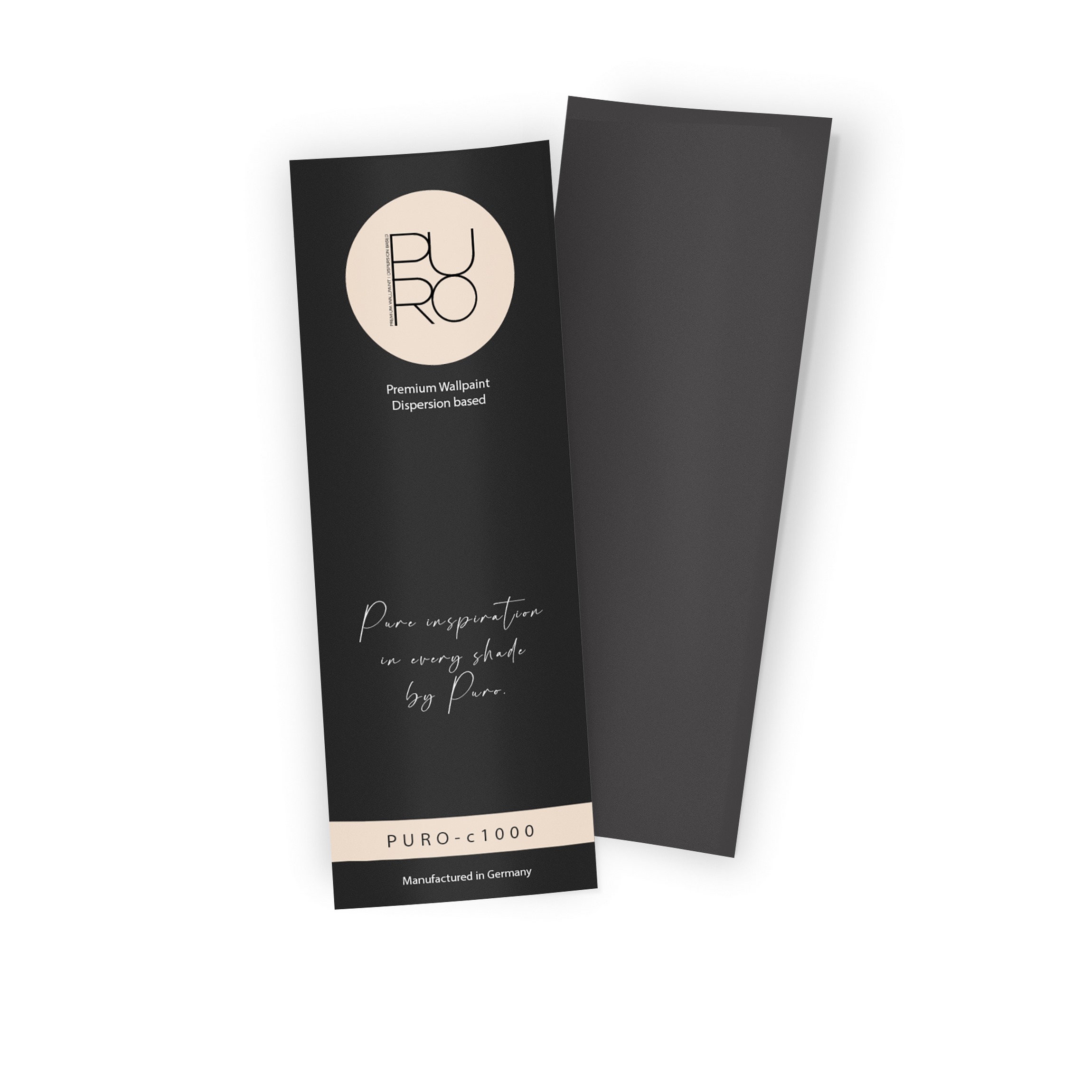 Premium Wandfarbe Echtanstrichmuster - PURO deep black c1000