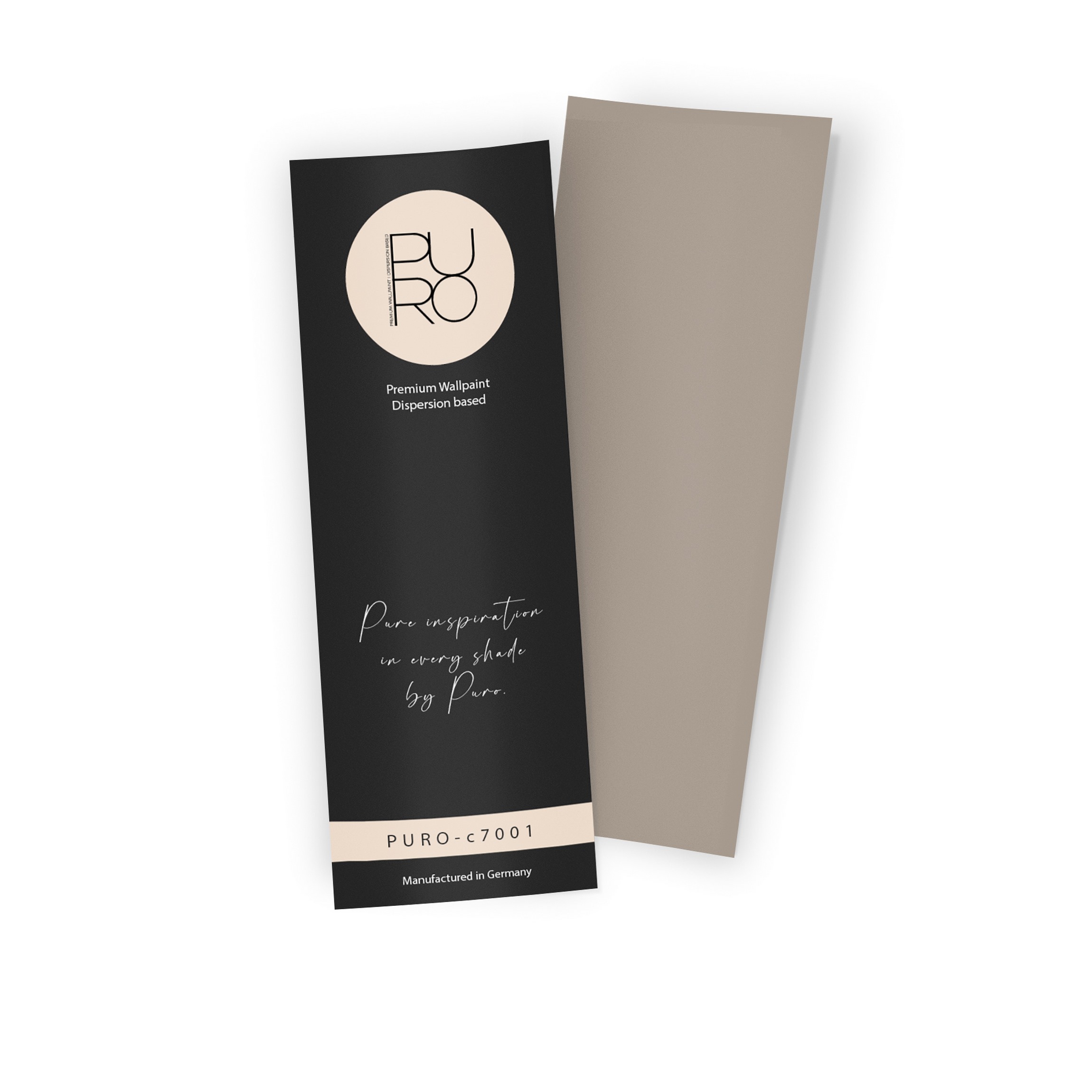 Premium Wandfarbe Echtanstrichmuster - PURO calm taupe c7001