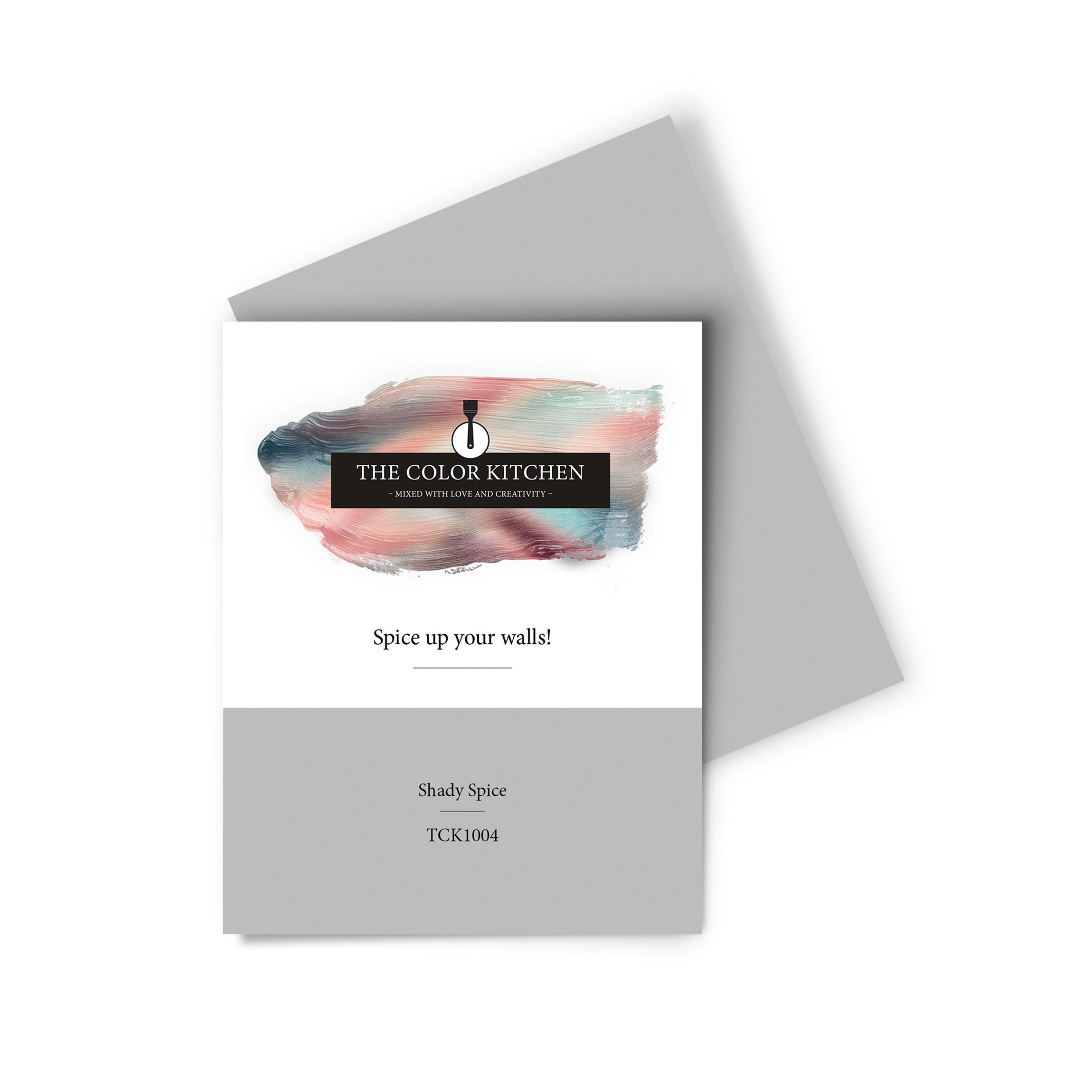 Wandfarbe Gedrucktes Farbmuster - The Color Kitchen - Shady Spice