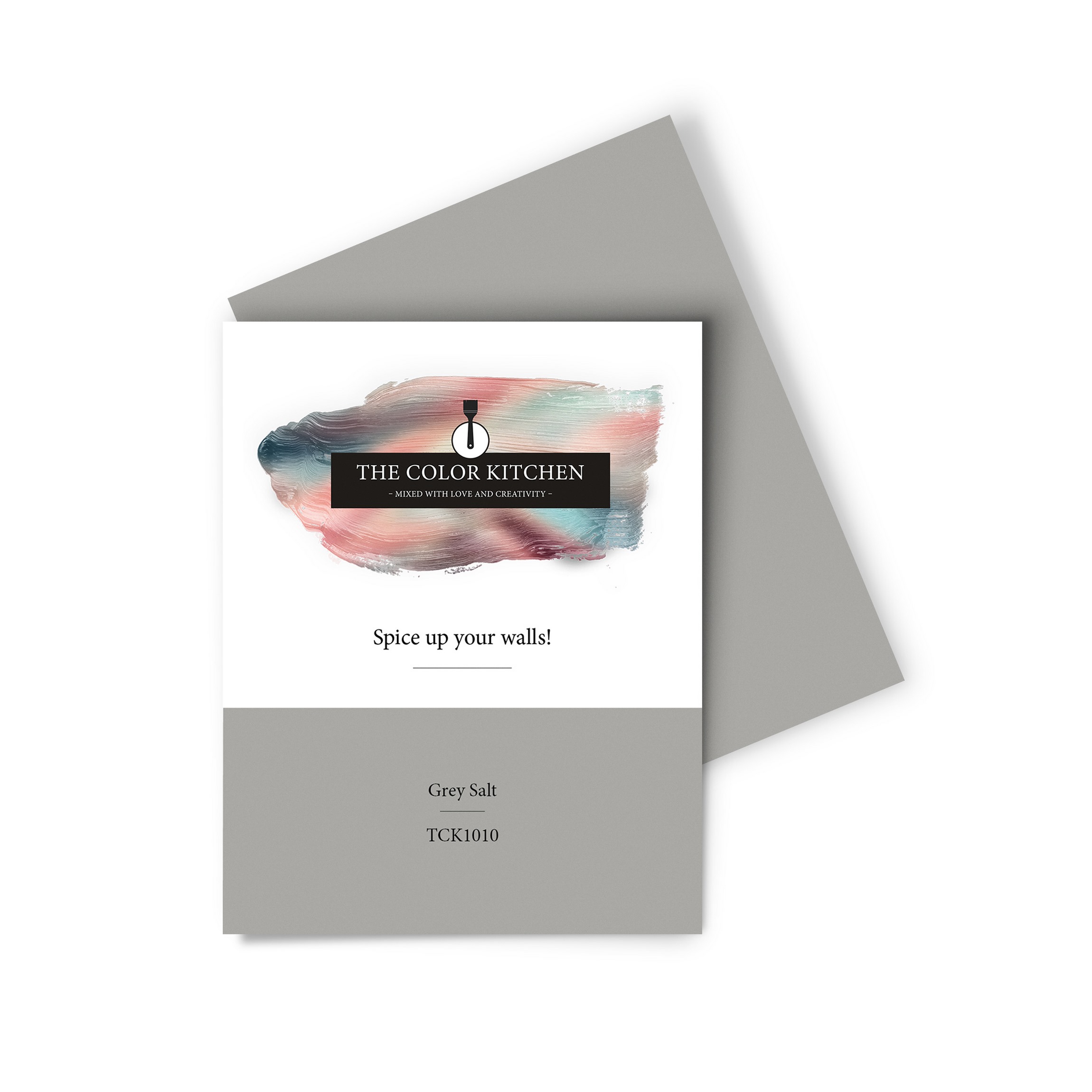 Wandfarbe Gedrucktes Farbmuster - The Color Kitchen - Grey Salt
