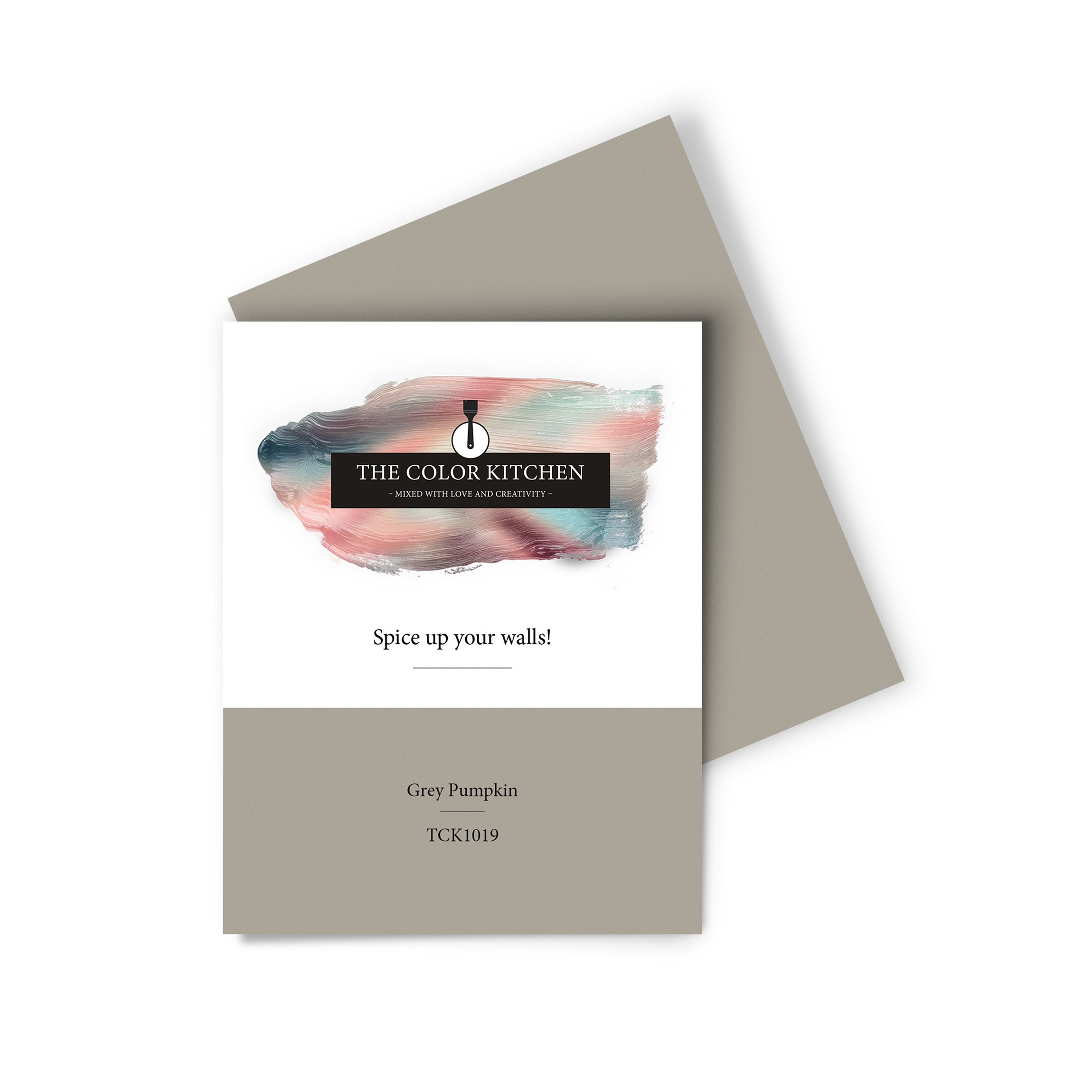 Wandfarbe Gedrucktes Farbmuster - The Color Kitchen - Grey Pumpkin