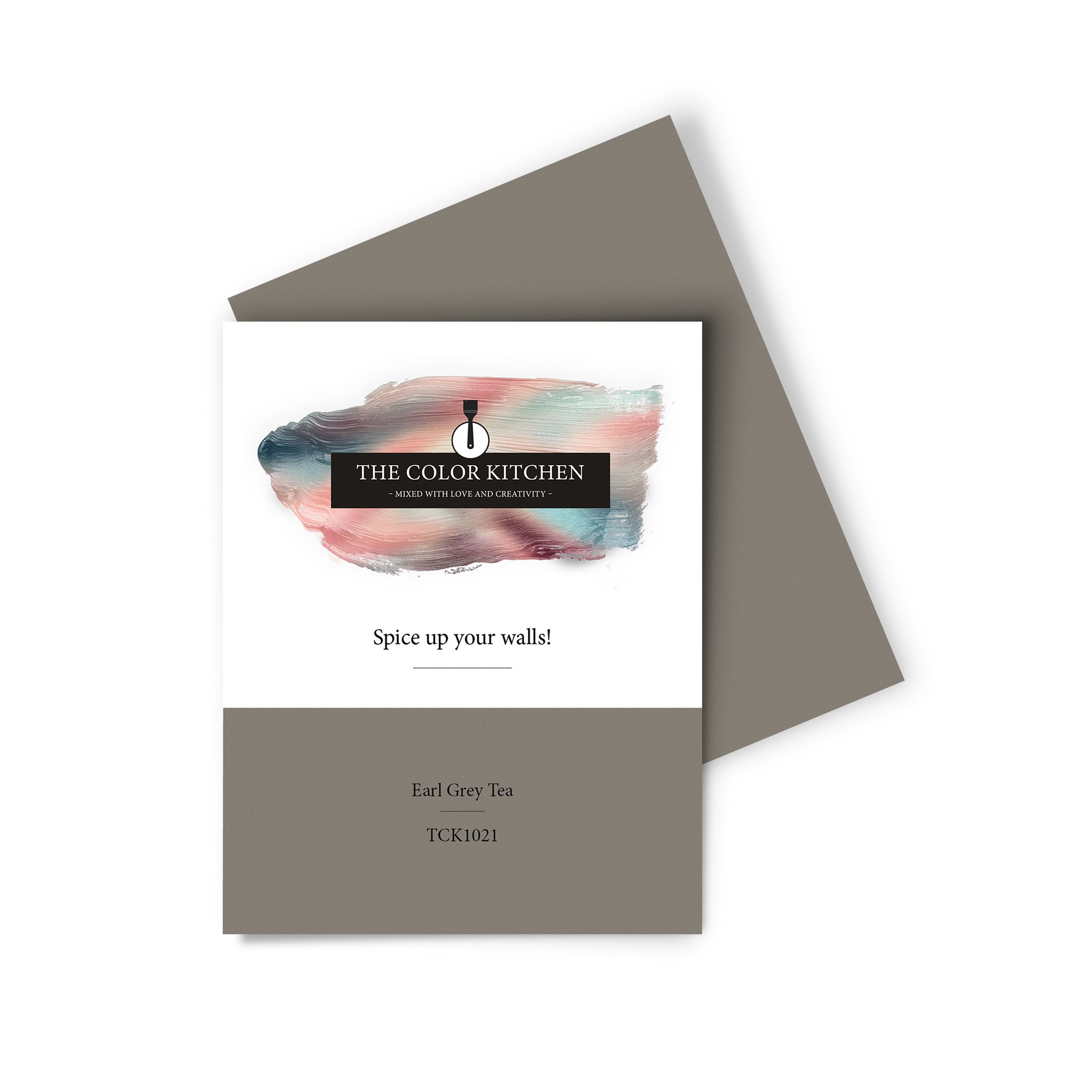 Wandfarbe Gedrucktes Farbmuster - The Color Kitchen - Earl Grey Tea