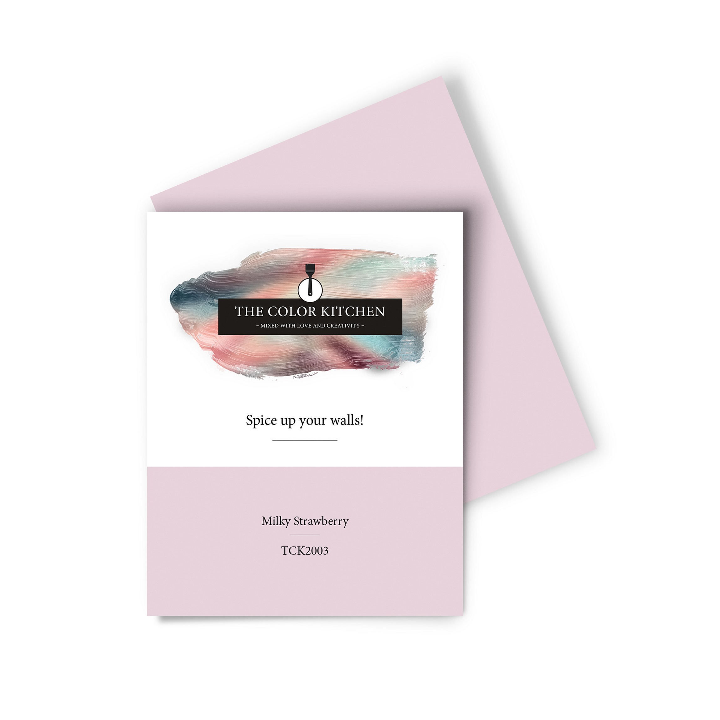 Wandfarbe Gedrucktes Farbmuster - The Color Kitchen - Milky Strawberry