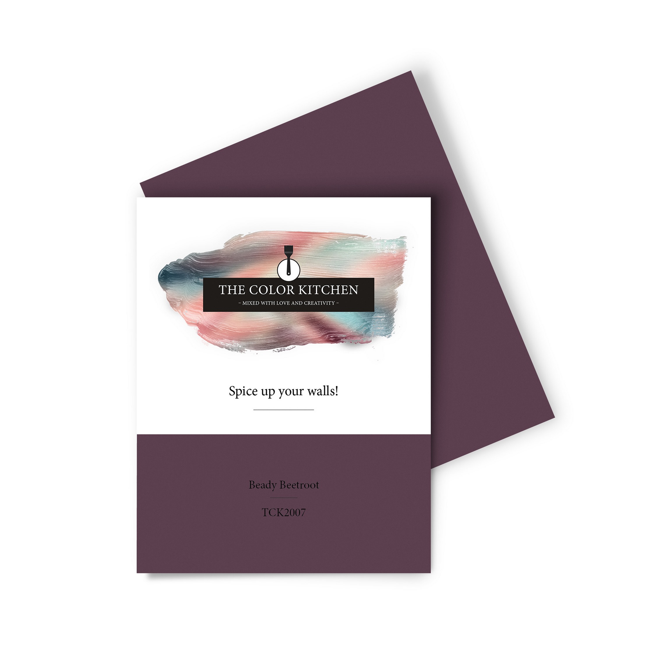 Wandfarbe Gedrucktes Farbmuster - The Color Kitchen - Beady Beetroot