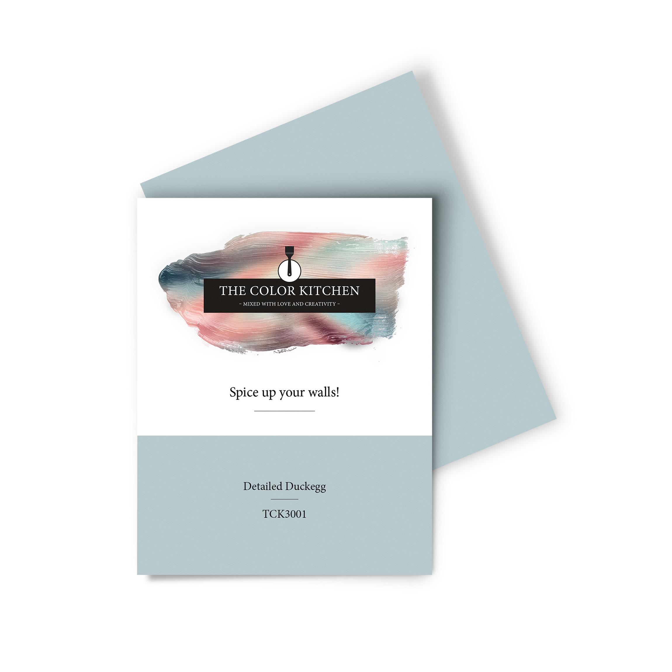 Wandfarbe Gedrucktes Farbmuster - The Color Kitchen - Detailed Duckegg