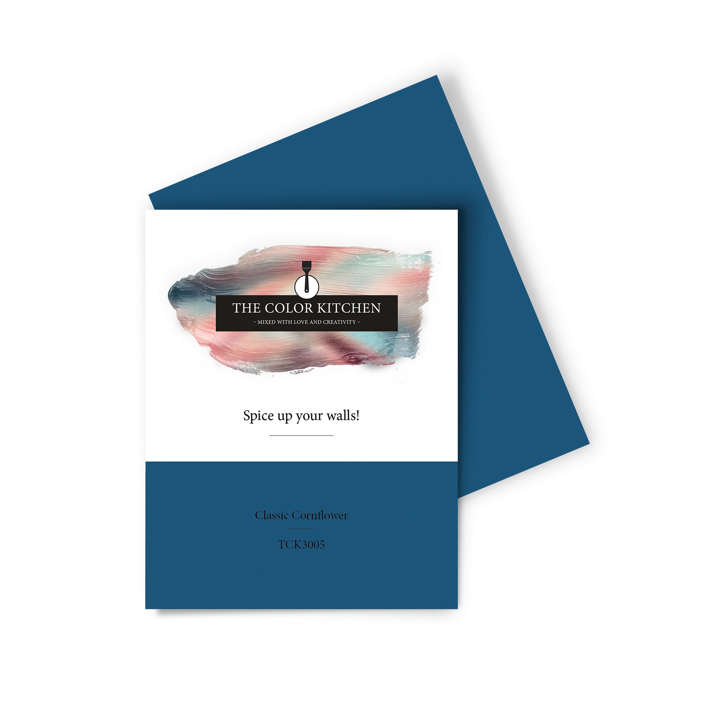 Wandfarbe Gedrucktes Farbmuster - The Color Kitchen - Classic Cornflower