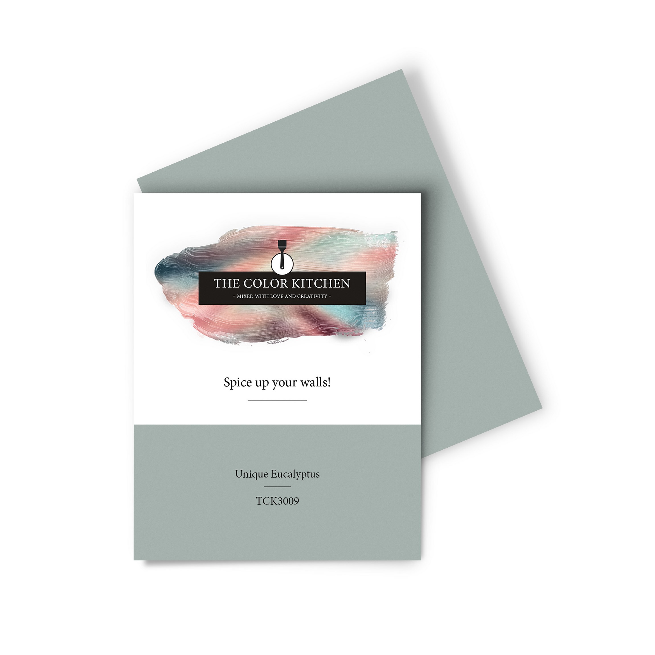 Wandfarbe Gedrucktes Farbmuster - The Color Kitchen - Unique Eucalyptus