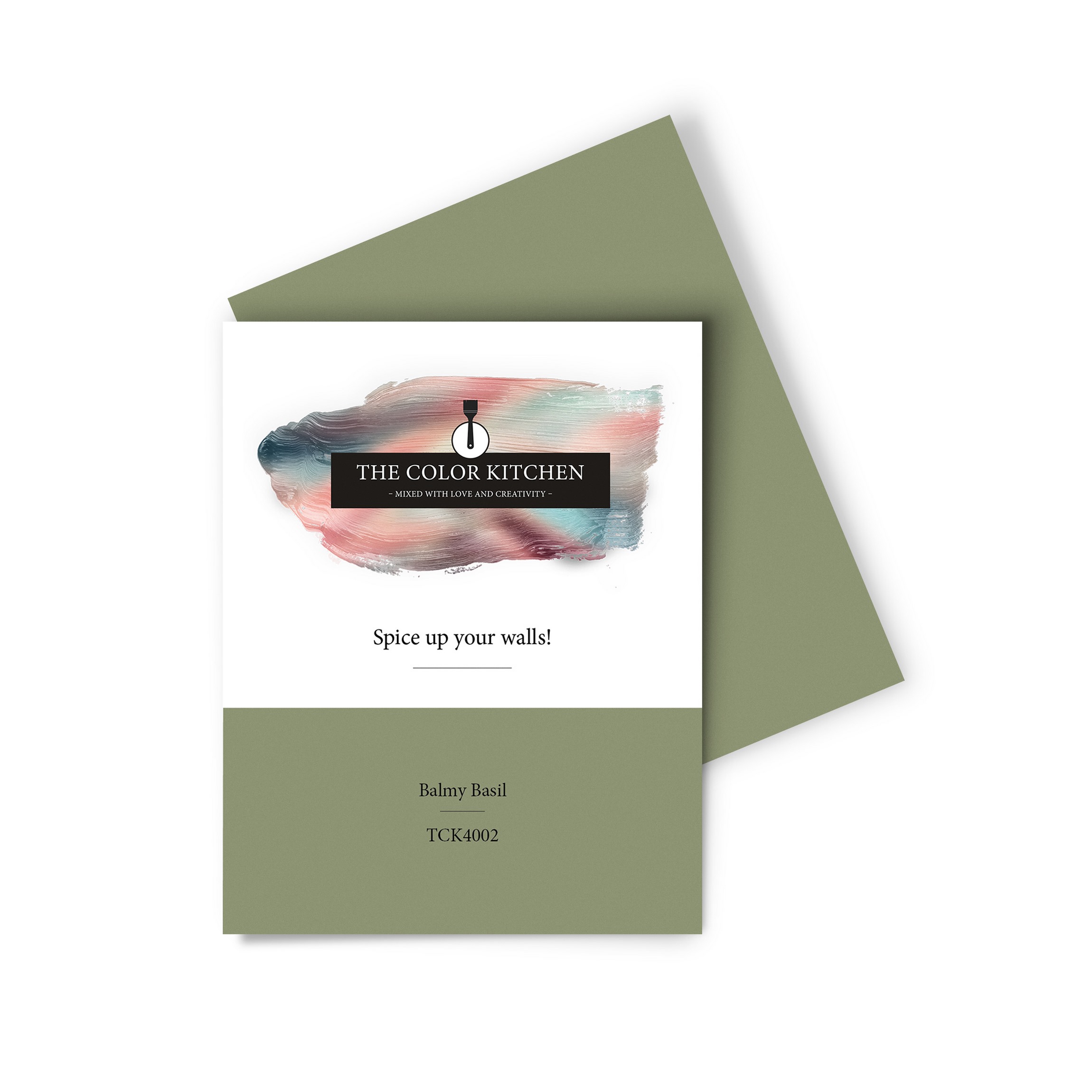 Wandfarbe Gedrucktes Farbmuster - The Color Kitchen - Balmy Basil