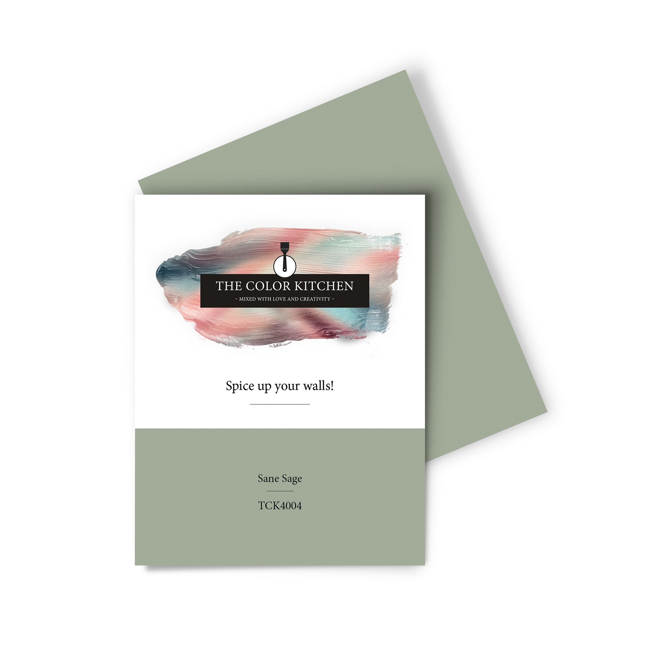 Wandfarbe Gedrucktes Farbmuster - The Color Kitchen - Sane Sage