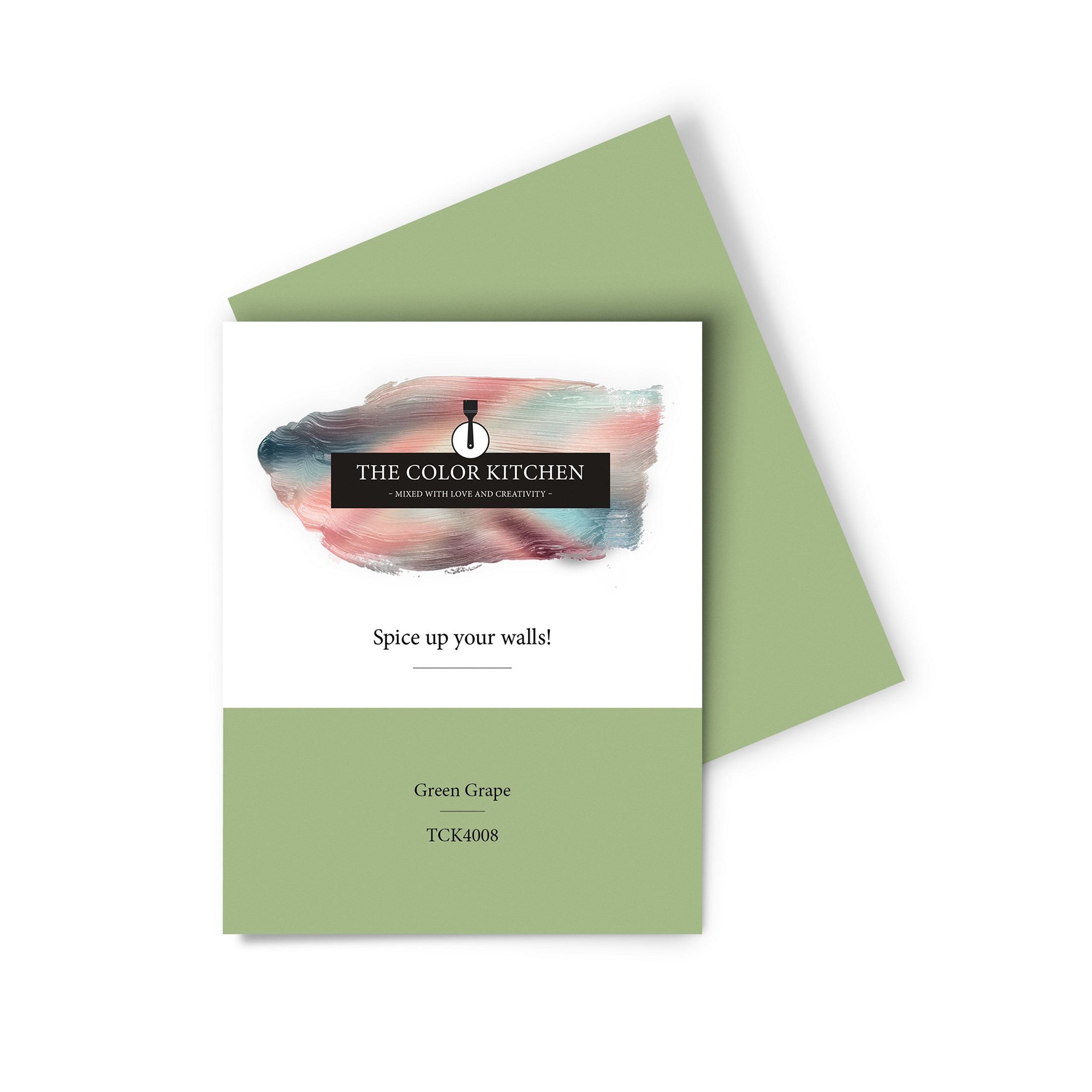 Wandfarbe Gedrucktes Farbmuster - The Color Kitchen - Green Grape