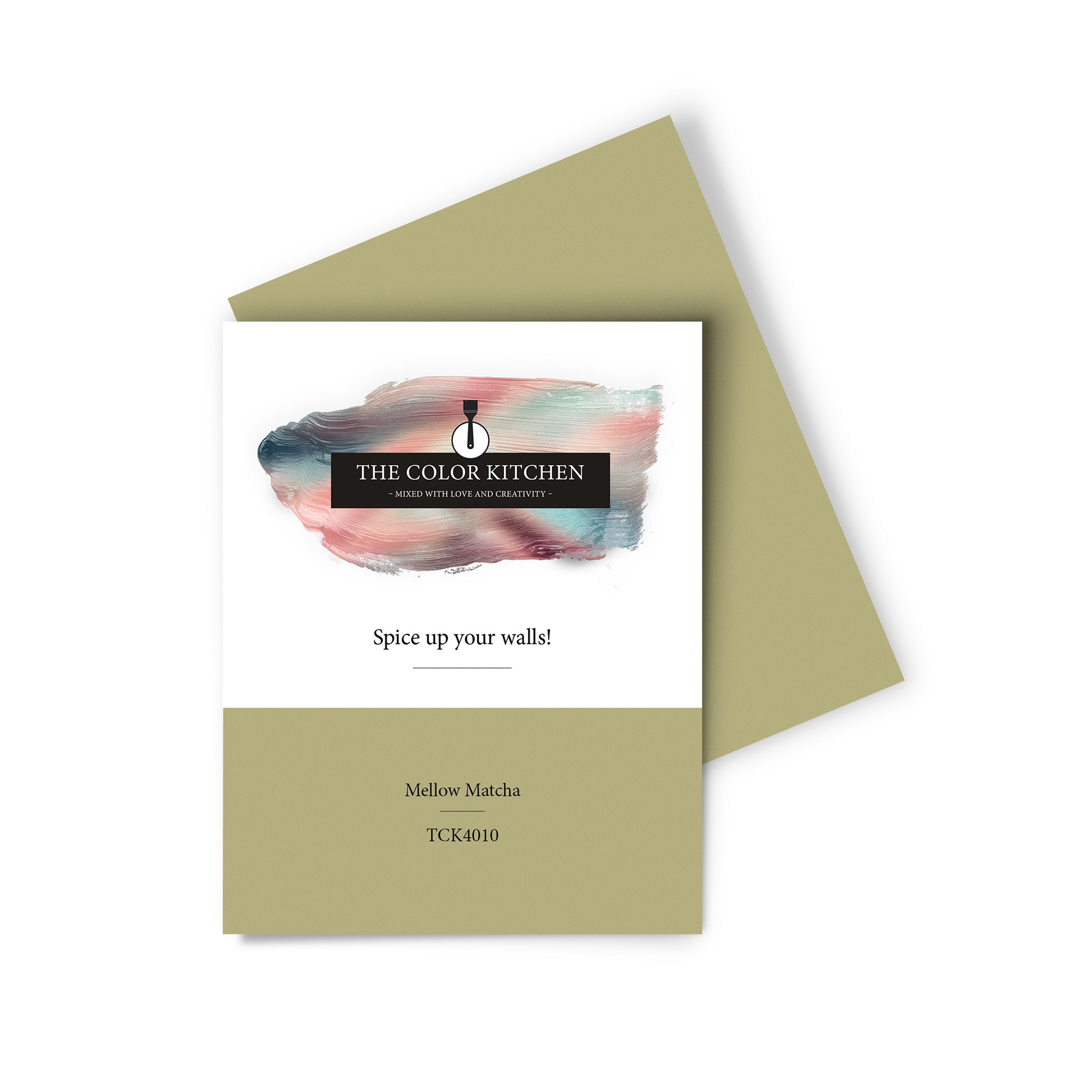Wandfarbe Gedrucktes Farbmuster - The Color Kitchen - Mellow Matcha