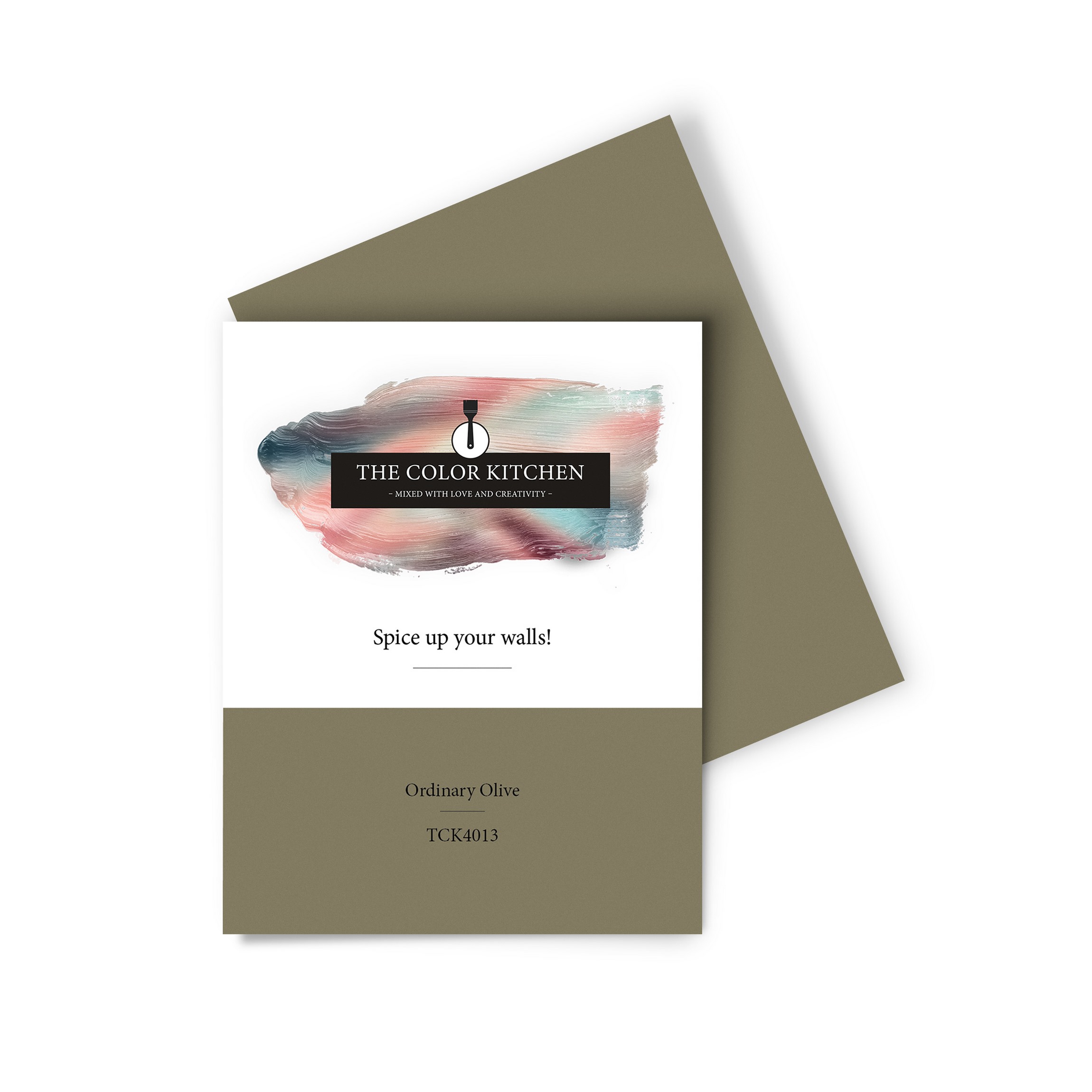 Wandfarbe Gedrucktes Farbmuster - The Color Kitchen - Ordinary Olive
