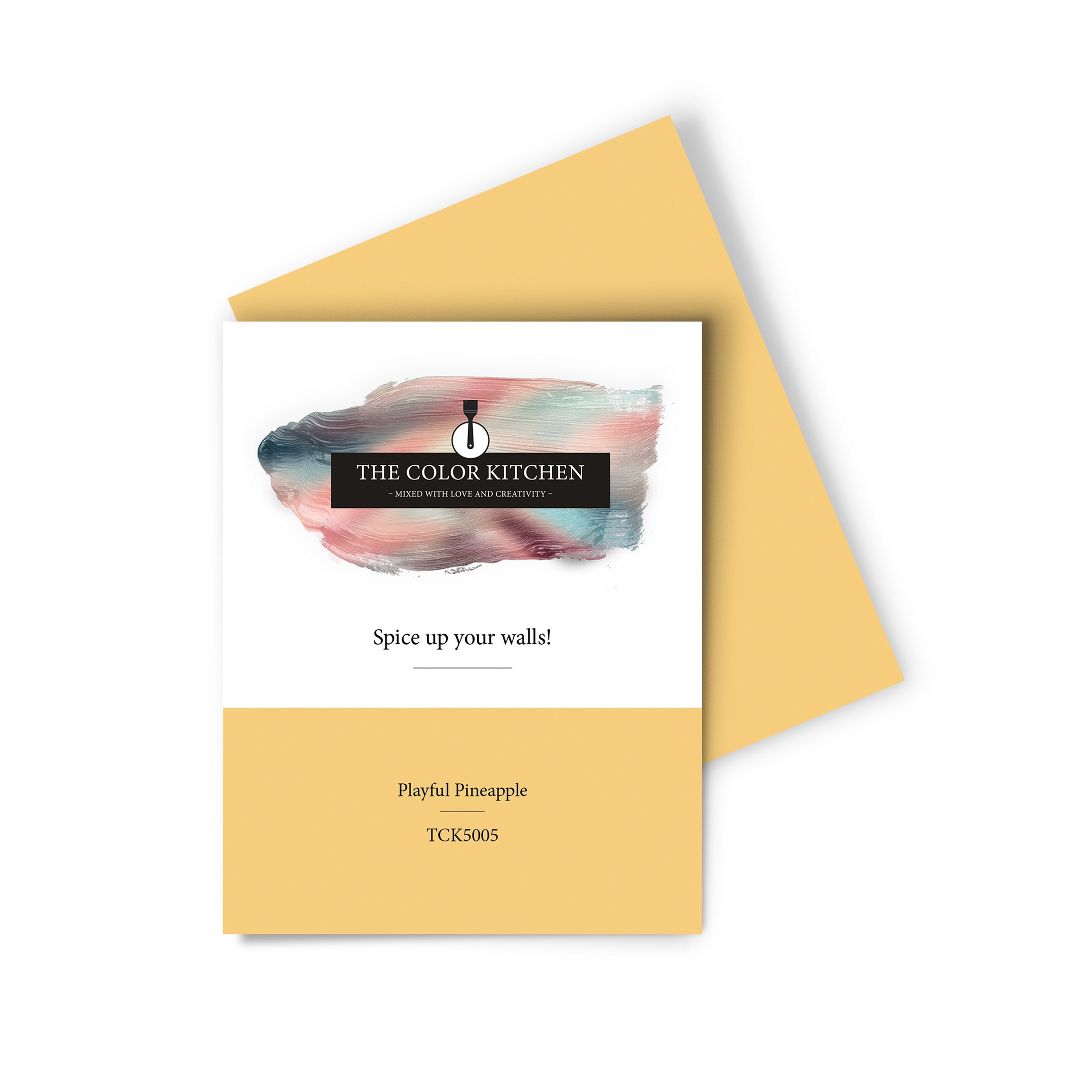 Wandfarbe Gedrucktes Farbmuster - The Color Kitchen - Playful Pineapple