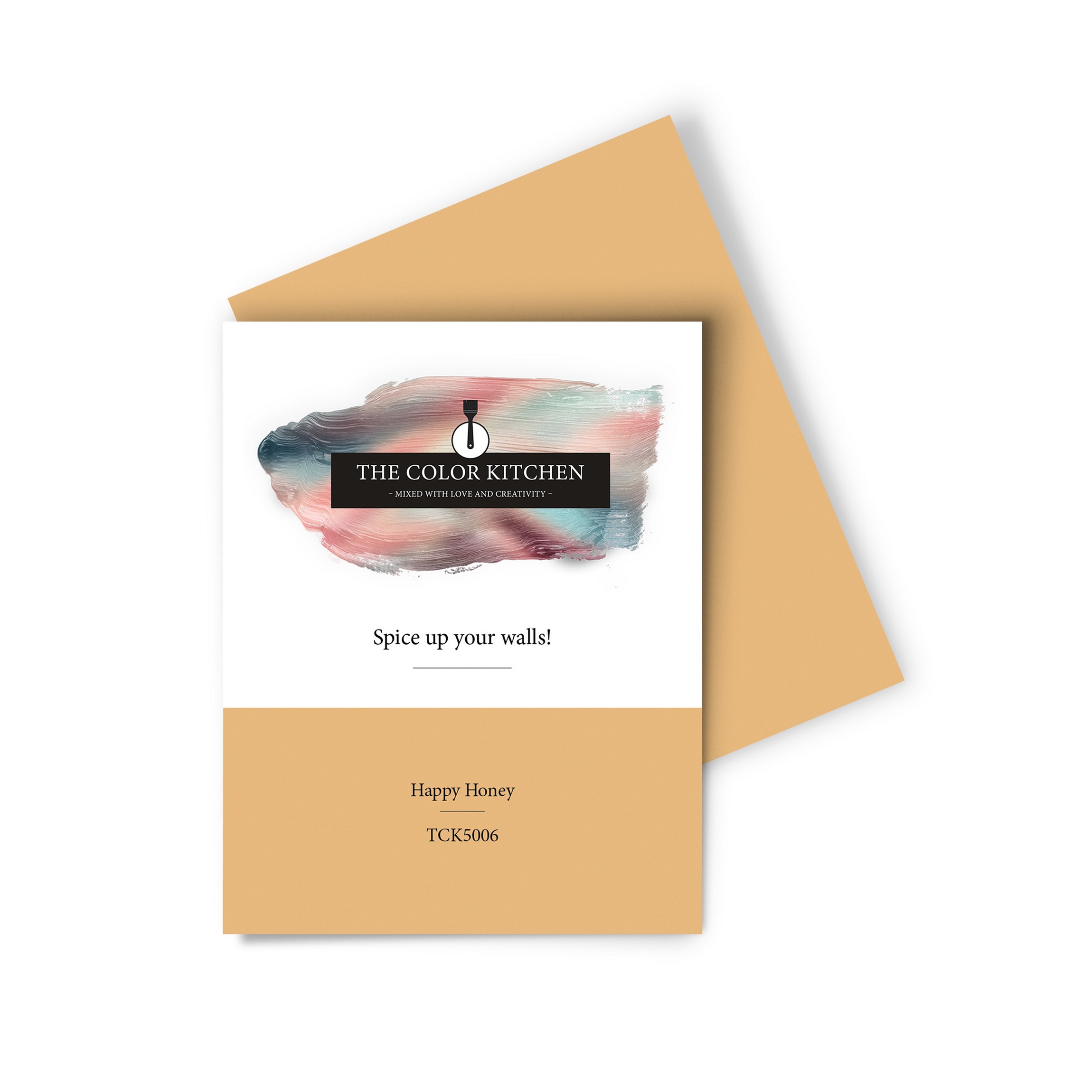 Wandfarbe Gedrucktes Farbmuster - The Color Kitchen - Happy Honey