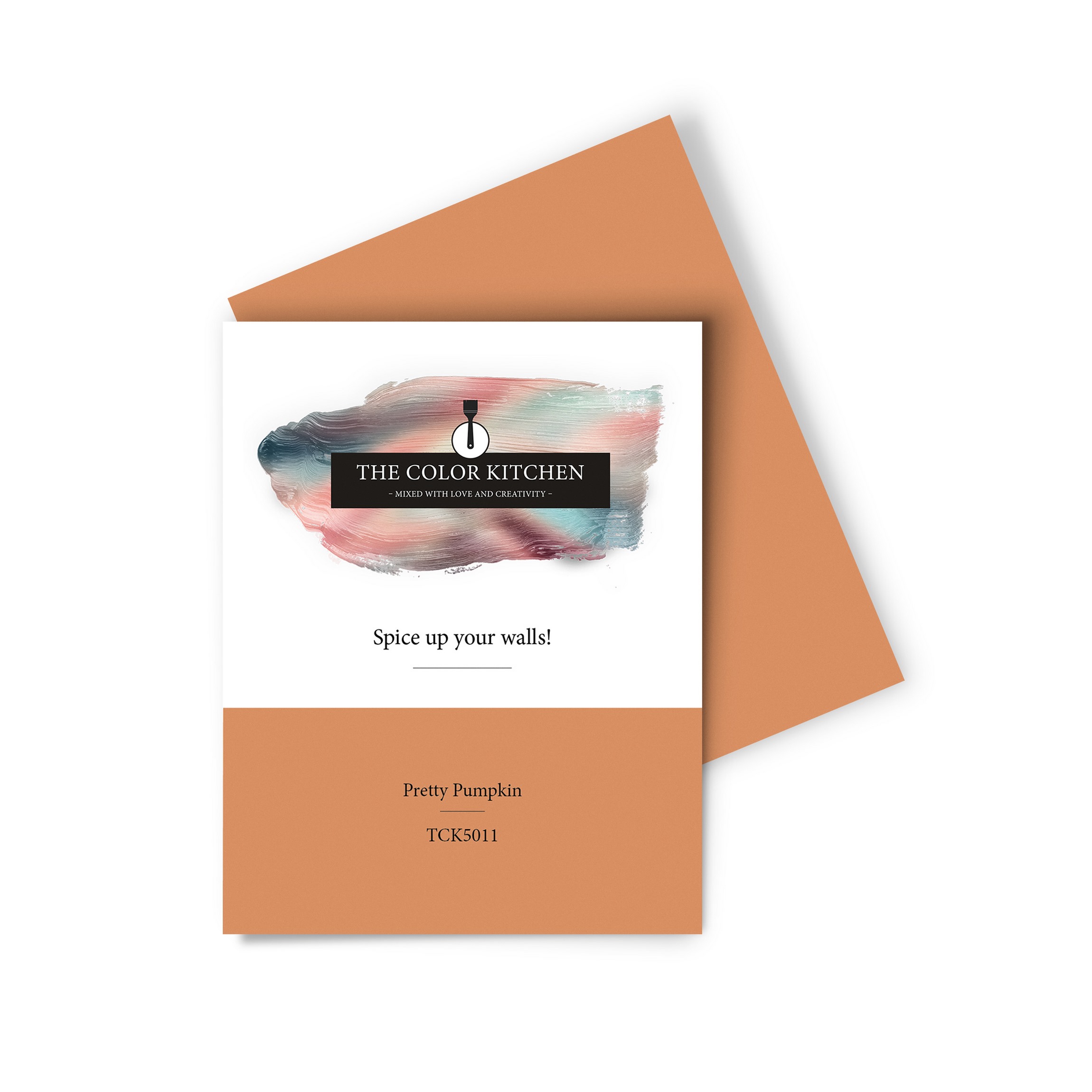 Wandfarbe Gedrucktes Farbmuster - The Color Kitchen - Pretty Pumpkin