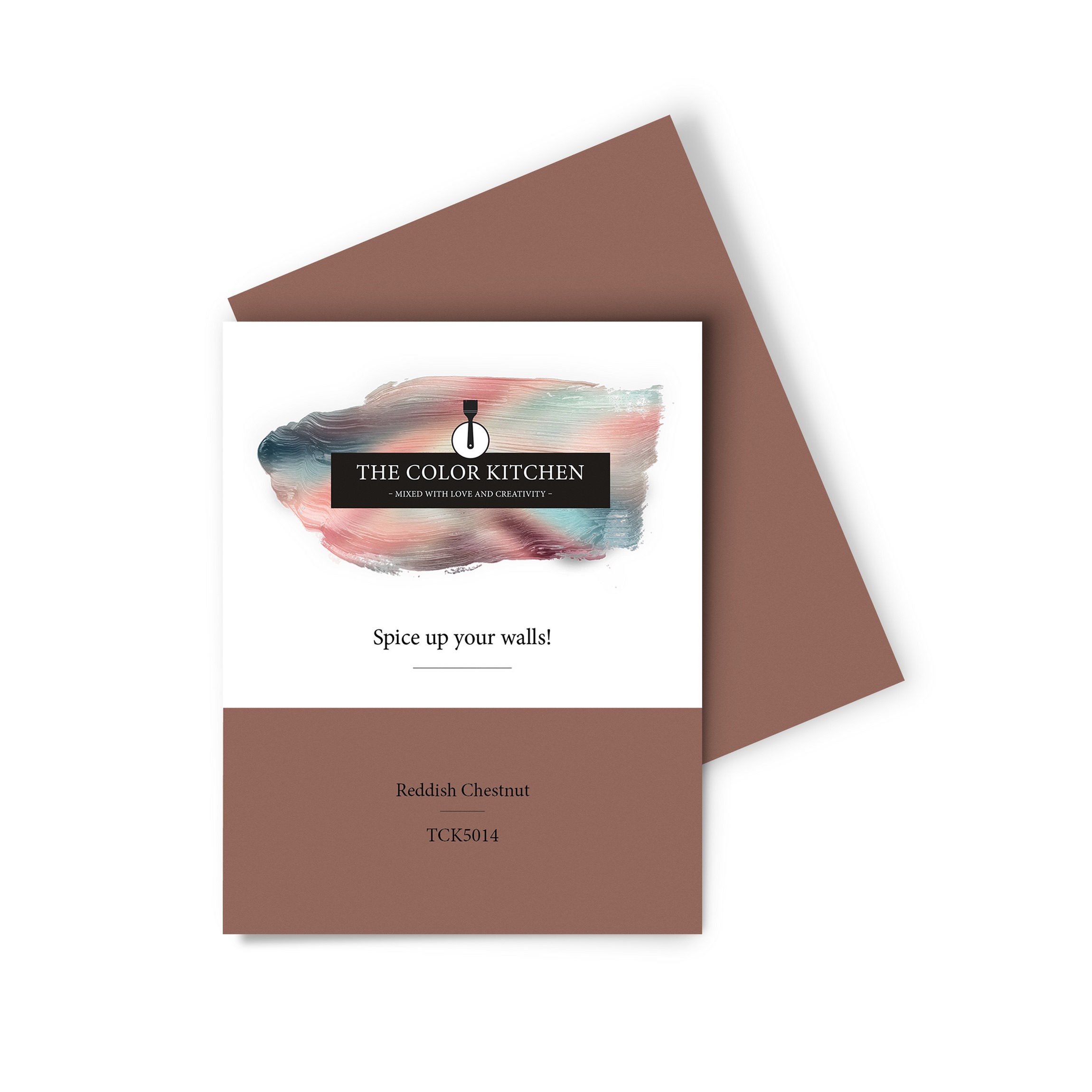 Wandfarbe Gedrucktes Farbmuster - The Color Kitchen - Reddish Chestnut