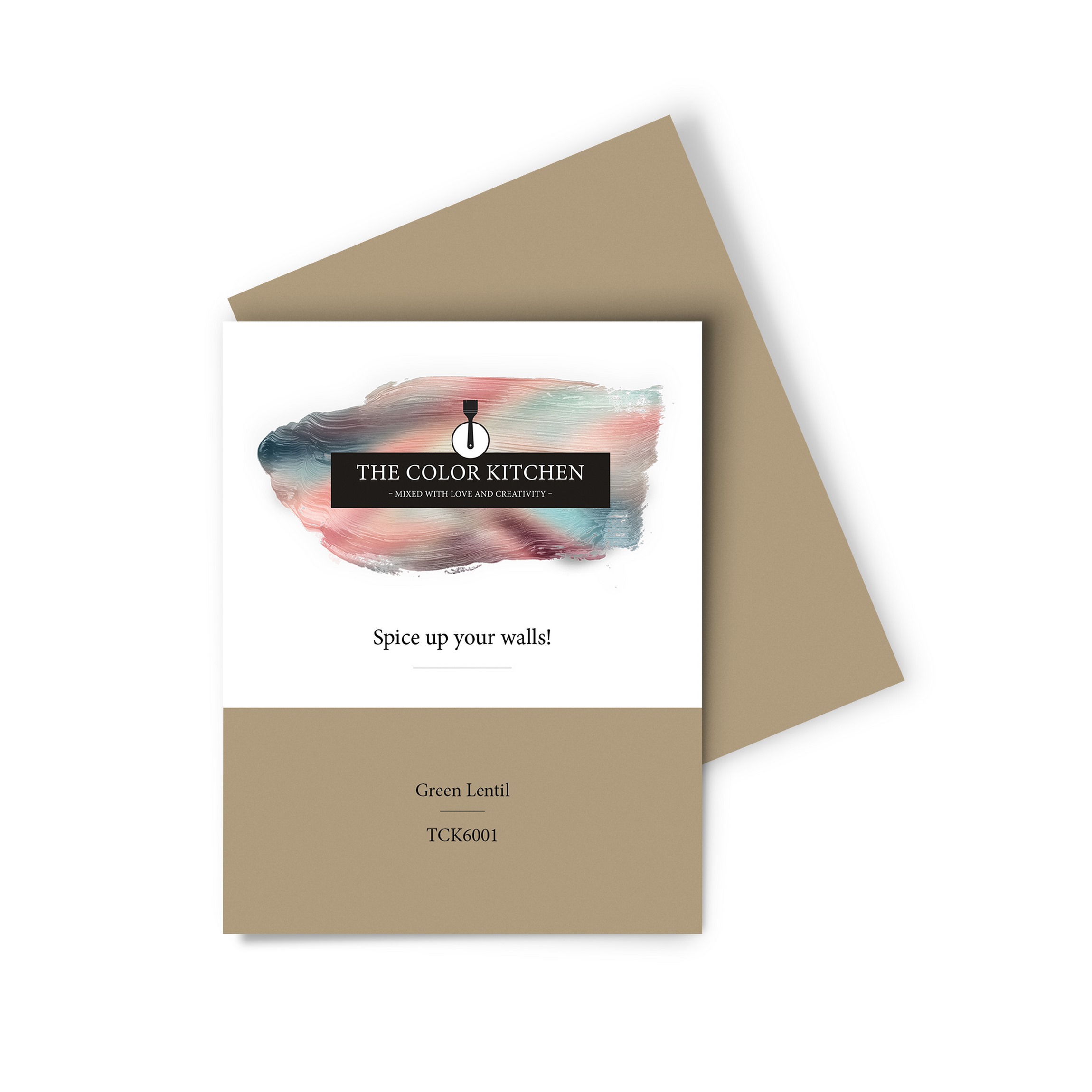 Wandfarbe Gedrucktes Farbmuster - The Color Kitchen - Green Lentil