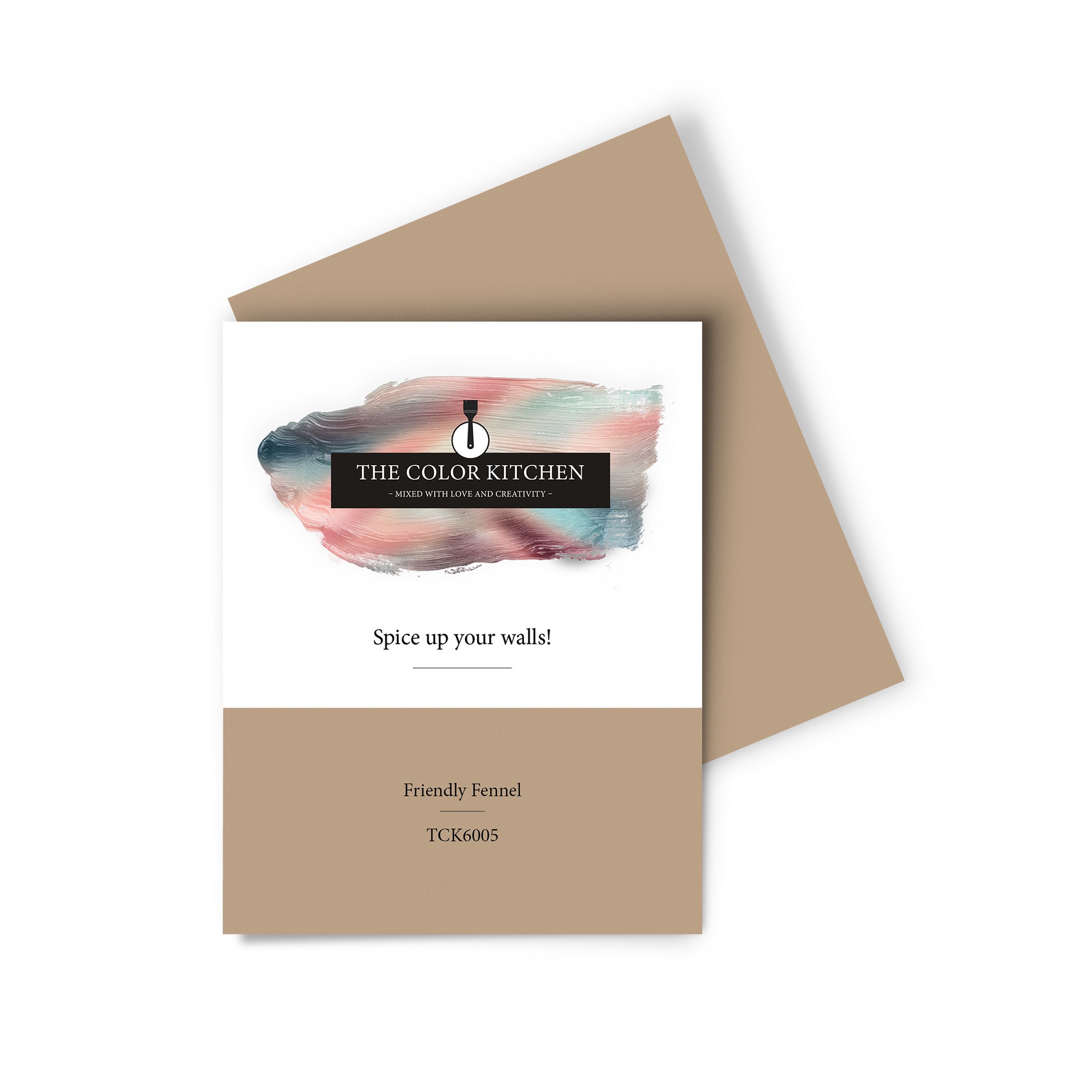 Wandfarbe Gedrucktes Farbmuster - The Color Kitchen - Friendly Fennel