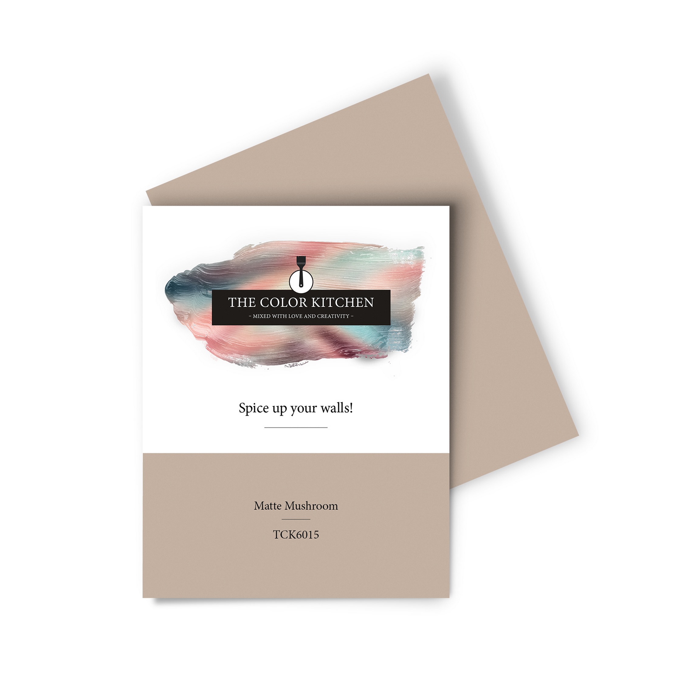 Wandfarbe Gedrucktes Farbmuster - The Color Kitchen - Matte Mushroom