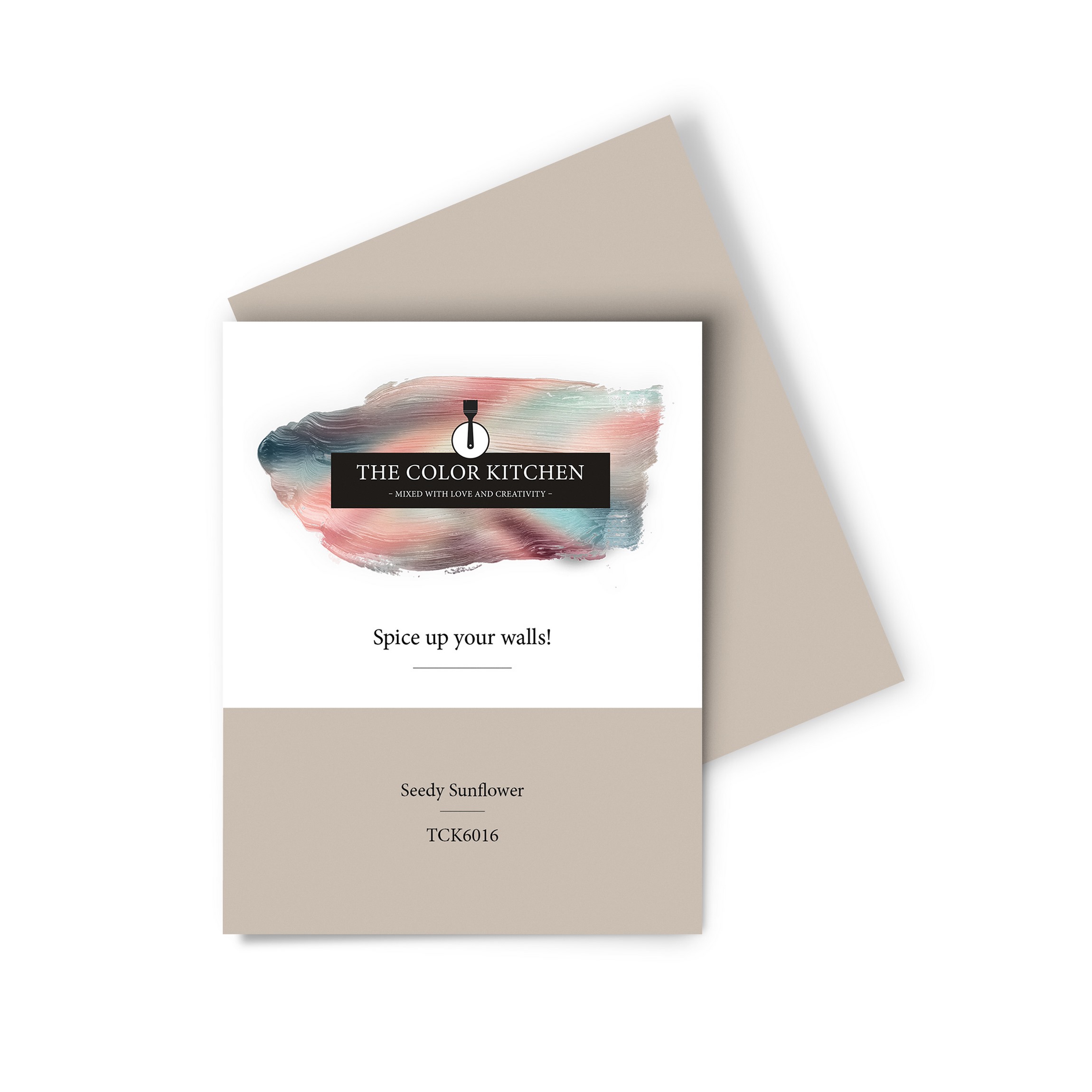 Wandfarbe Gedrucktes Farbmuster - The Color Kitchen - Seedy Sunflower