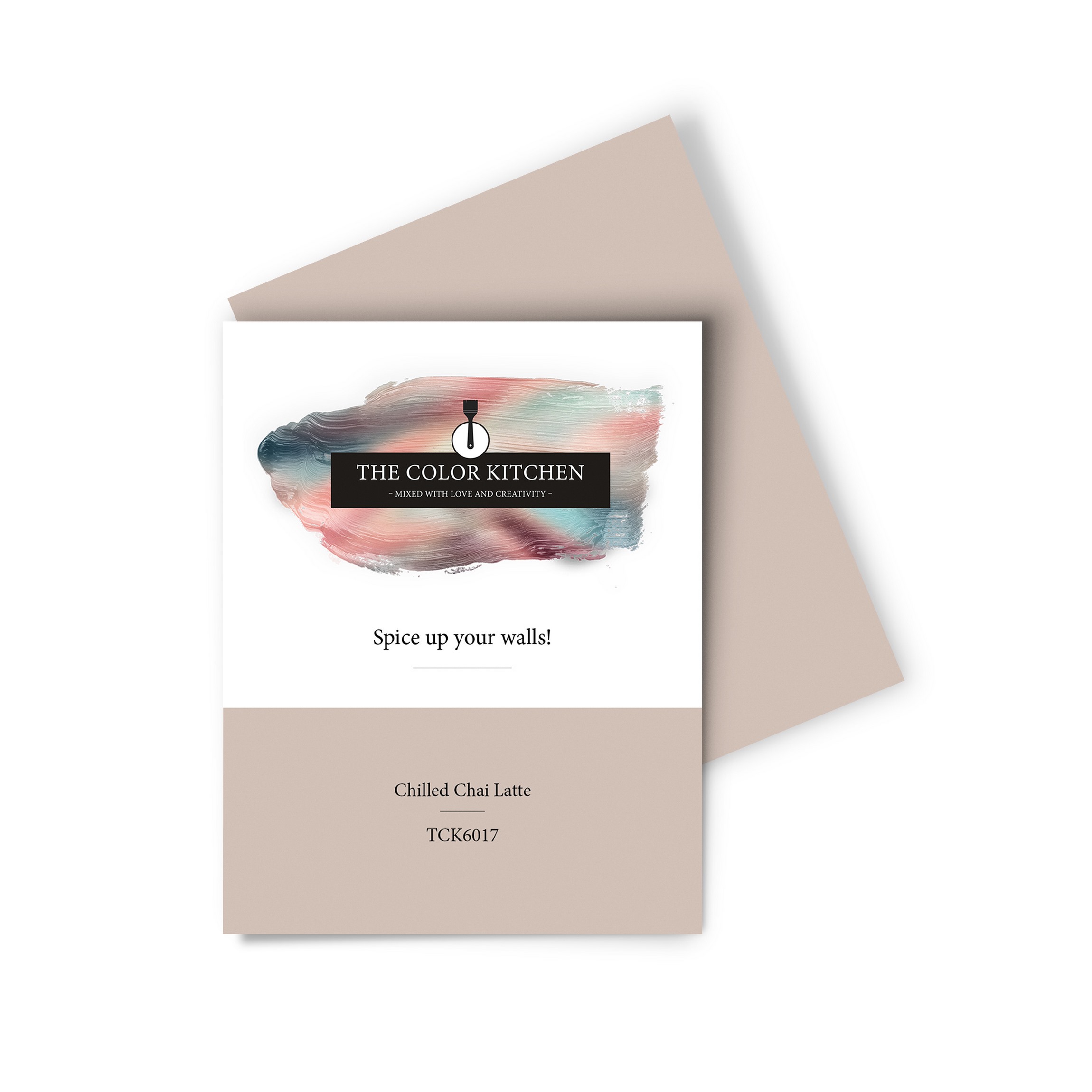 Wandfarbe Gedrucktes Farbmuster - The Color Kitchen - Chilled Chai Latte